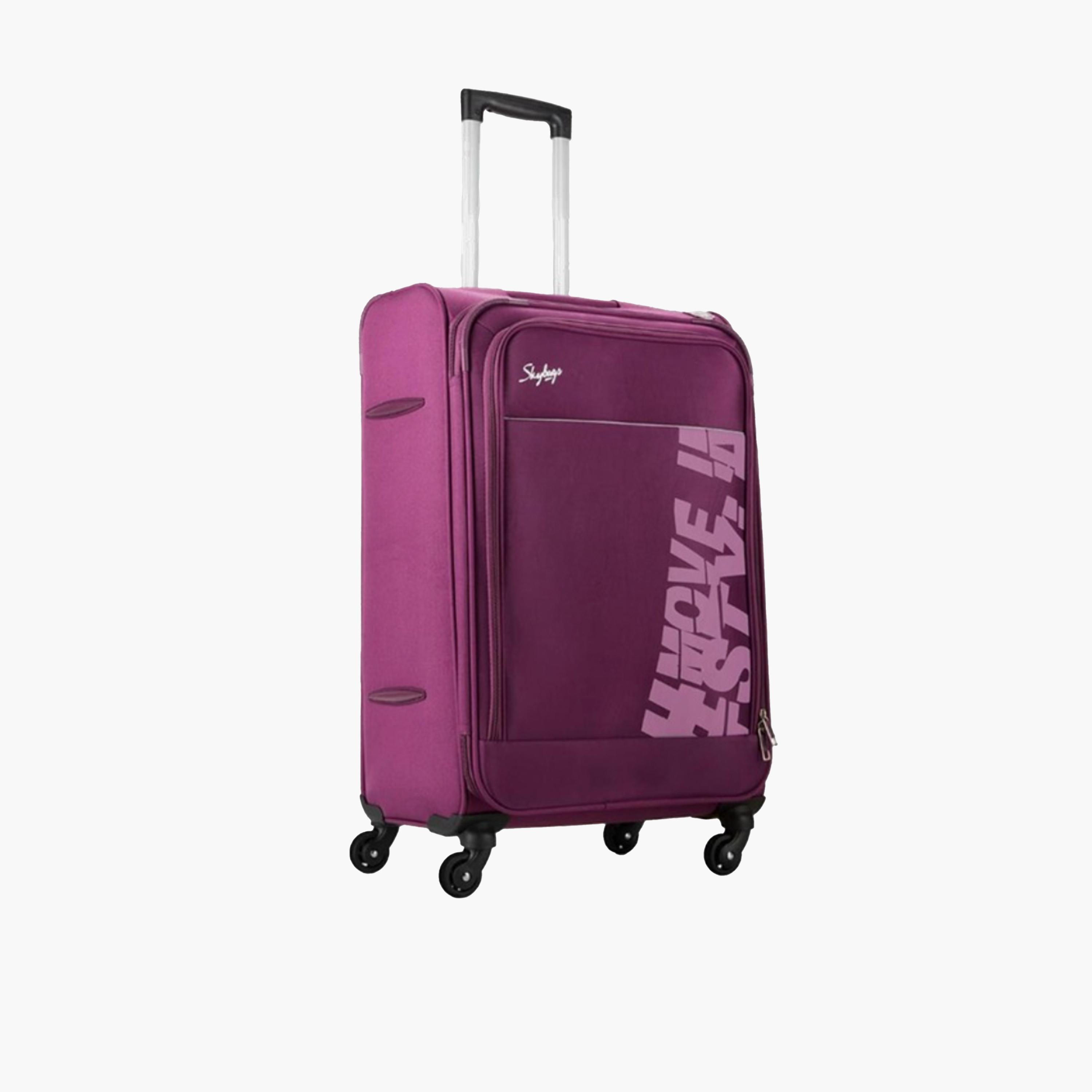 Buy Skybags Rhumba 79 CM Large Check in Polyester Softcase 4 Wheeler Spinner Trolley Bag with Combination Lock SK STRHU79EPPL Online Centrepoint UAE