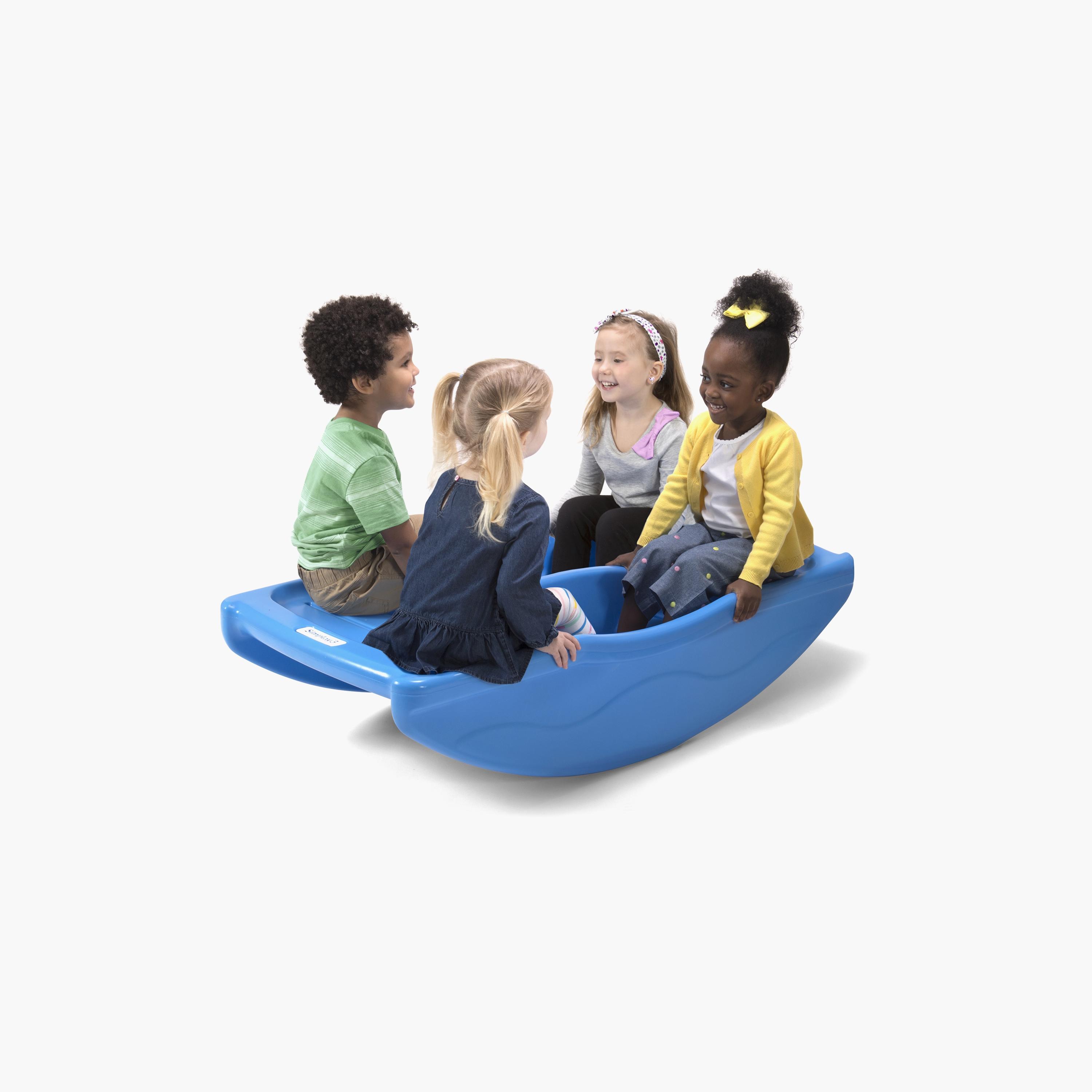 Simplay3 Two Sided Teeter Totter Seesaw & Climbing Bridge Playset - Blue - 2-6 Years-toys-babyandtoddlertoys-rattlesandteethers-image-5