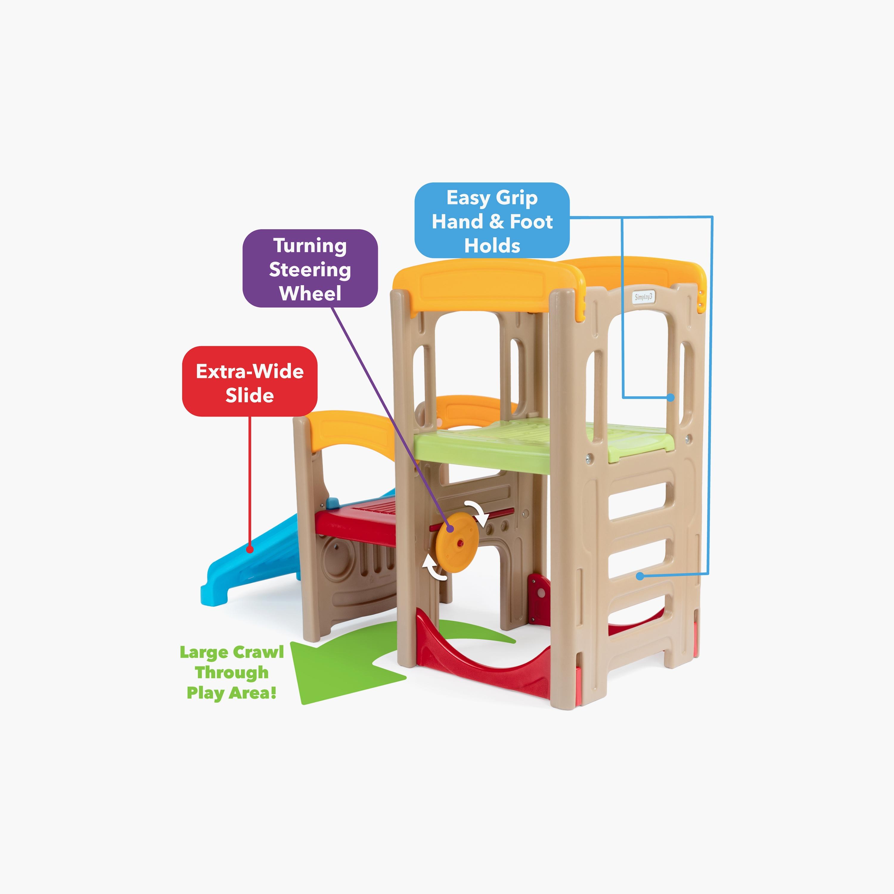 Simplay3 Young Explorers Adventure Climber & Slide Playset - Multicolour - 1-6 Years-toys-outdoor-slidesandswings-image-3