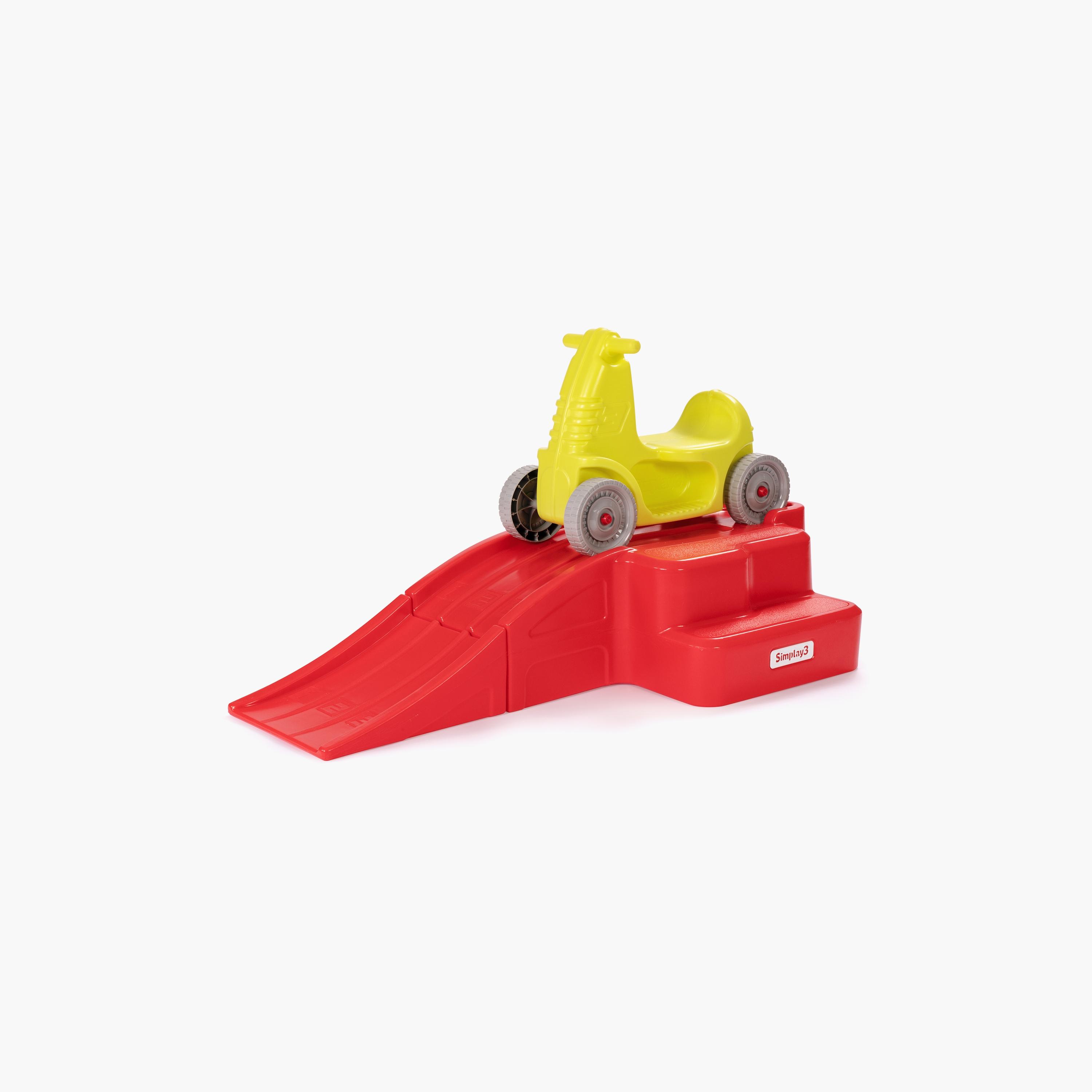 Simplay3 Deluxe Race & Ride Downhill Roller Coaster Racetrack with Cars - Red - 2-5 Years-toys-outdoor-bikesandrideons-manualrideons-image-1