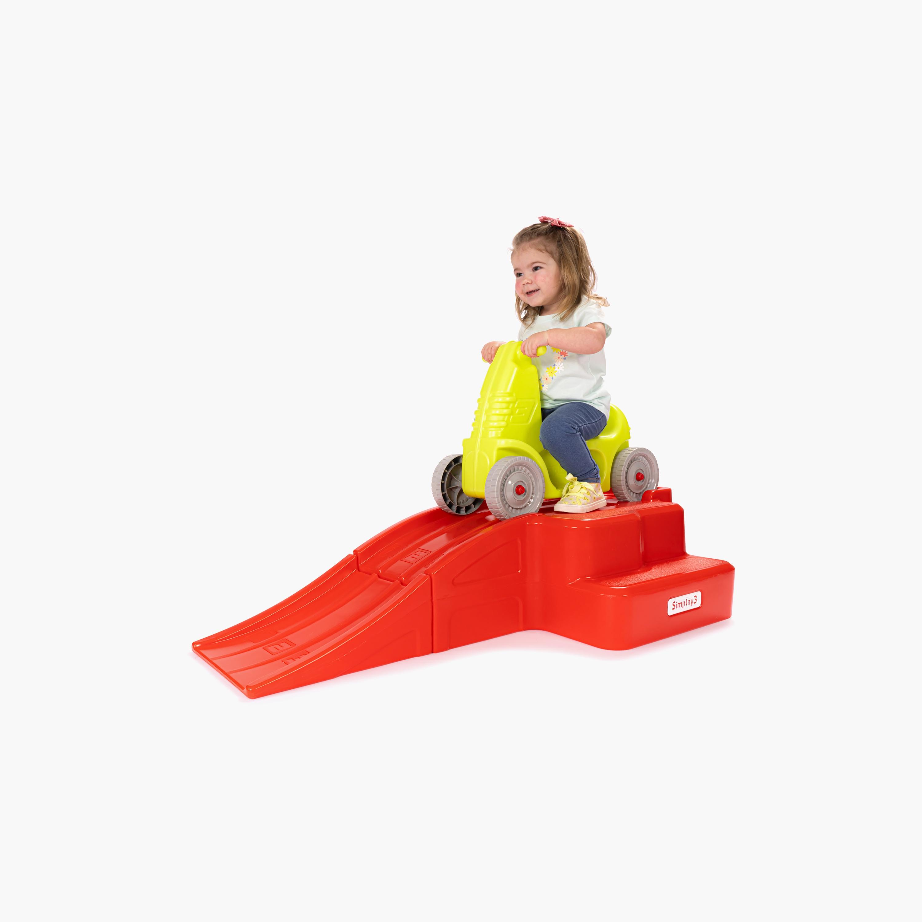 Simplay3 Deluxe Race & Ride Downhill Roller Coaster Racetrack with Cars - Red - 2-5 Years-toys-outdoor-bikesandrideons-manualrideons-image-2