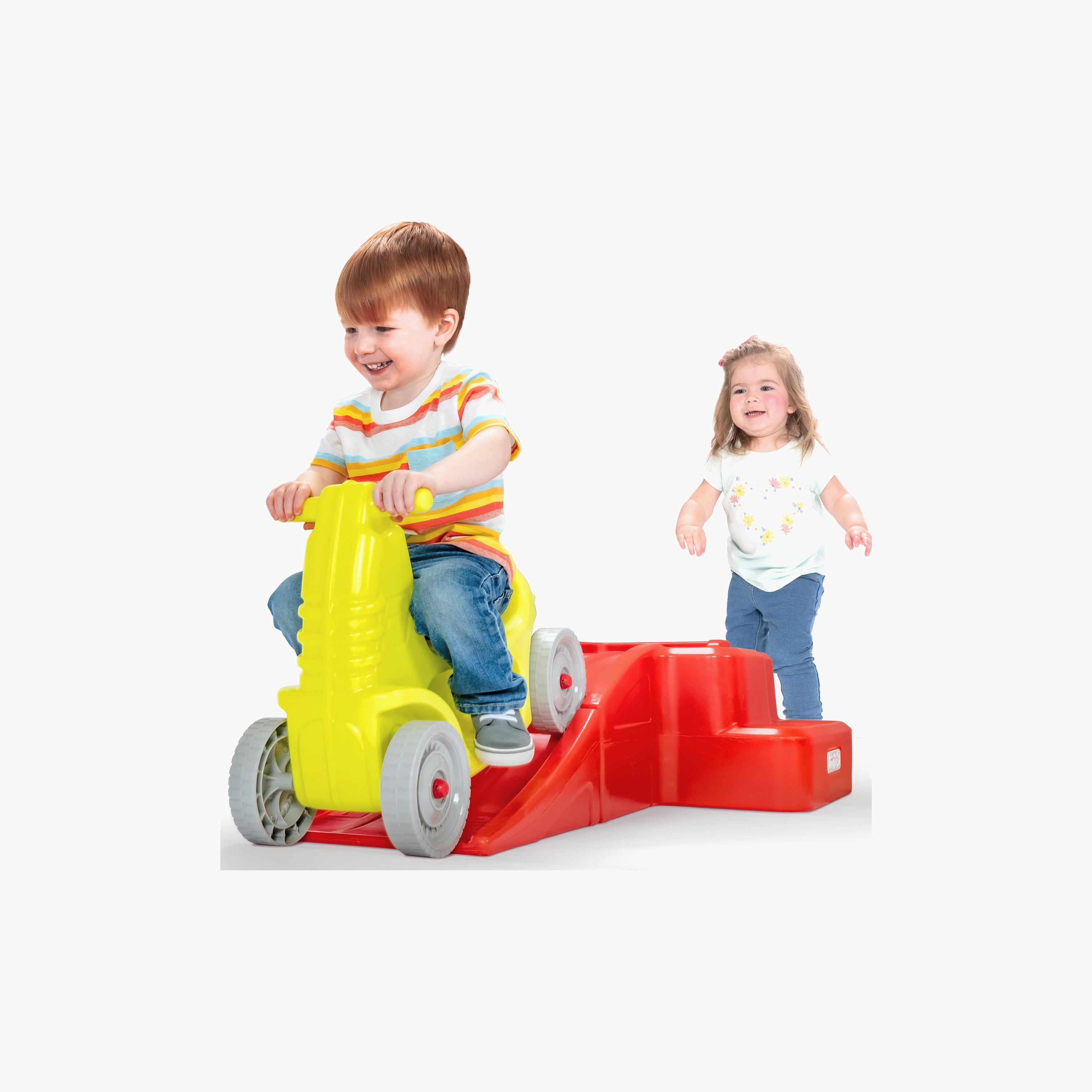 Simplay3 Deluxe Race & Ride Downhill Roller Coaster Racetrack with Cars - Red - 2-5 Years-toys-outdoor-bikesandrideons-manualrideons-image-4