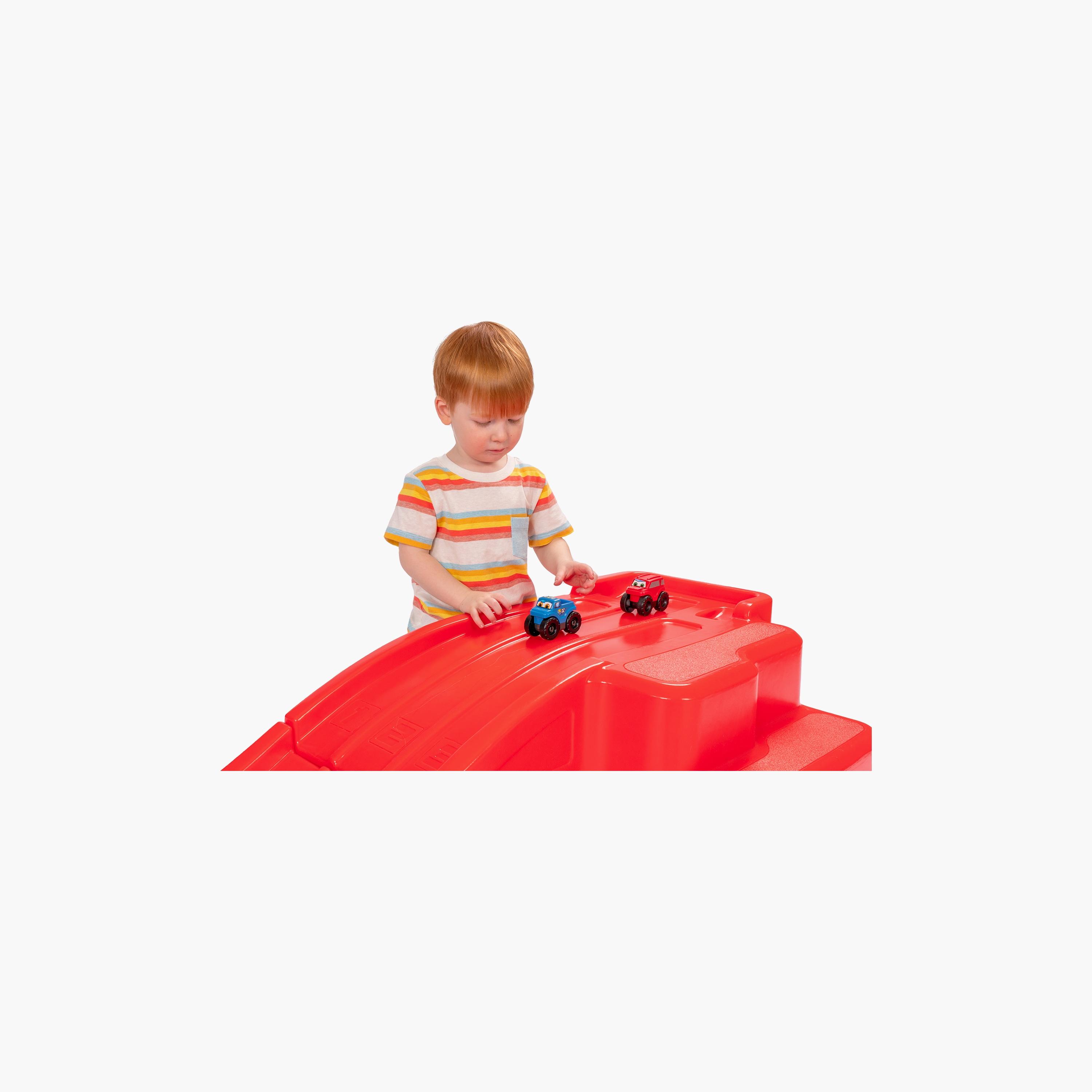 Simplay3 Deluxe Race & Ride Downhill Roller Coaster Racetrack with Cars - Red - 2-5 Years-toys-outdoor-bikesandrideons-manualrideons-image-6