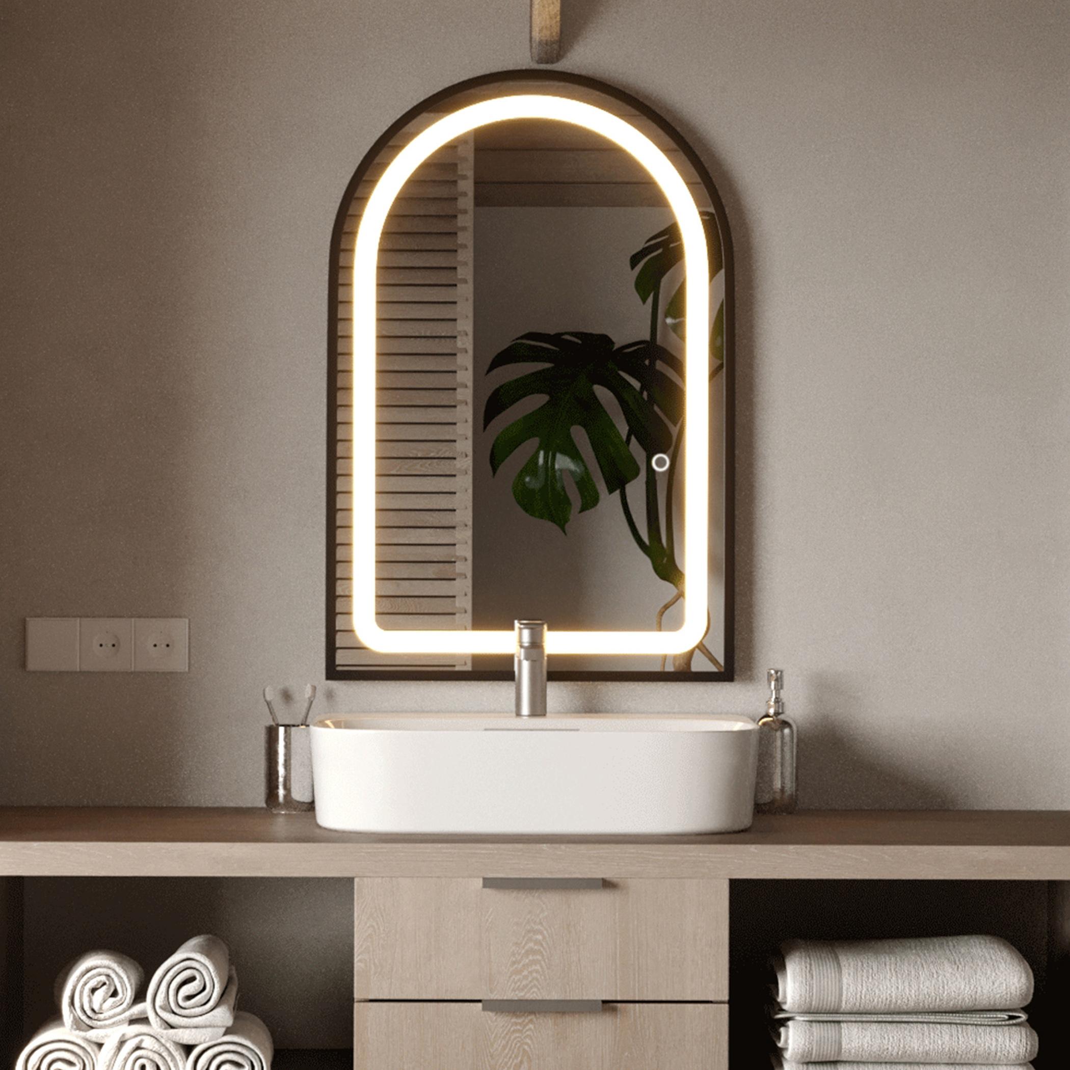 HomeKode Arch LED Vanity Wall Mirror - 120x60 cm