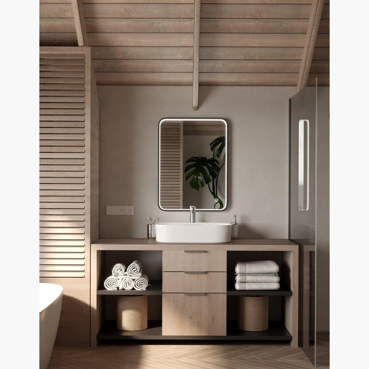 HomeKode Demi LED Vanity Wall Mirror - 80x100 cm