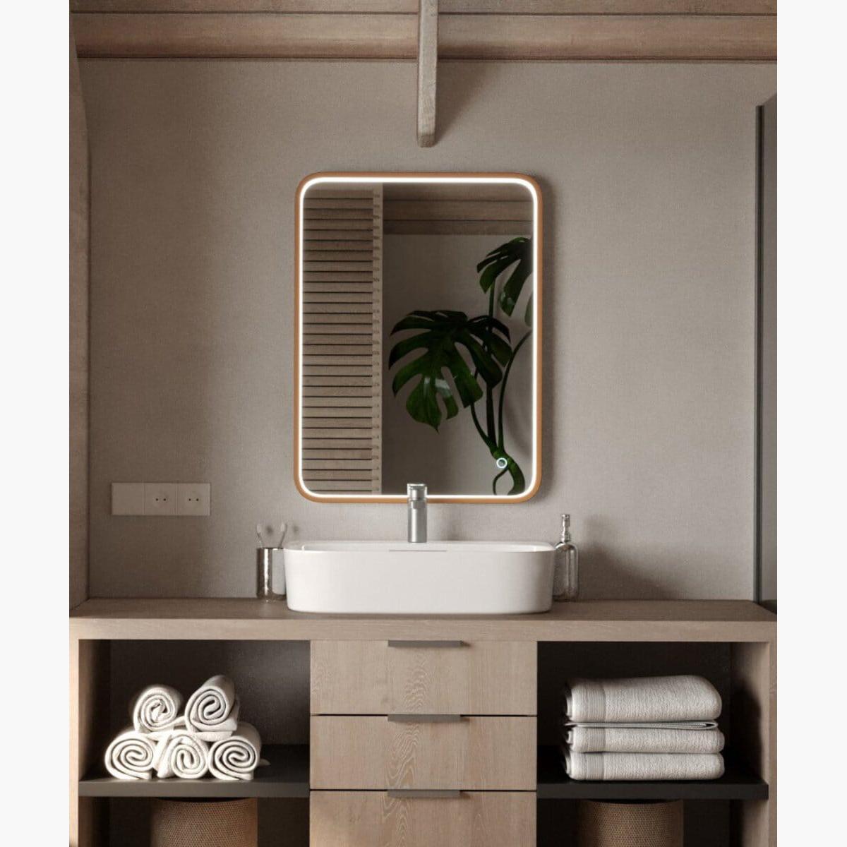 HomeKode Demi LED Vanity Wall Mirror - 60x90 cm