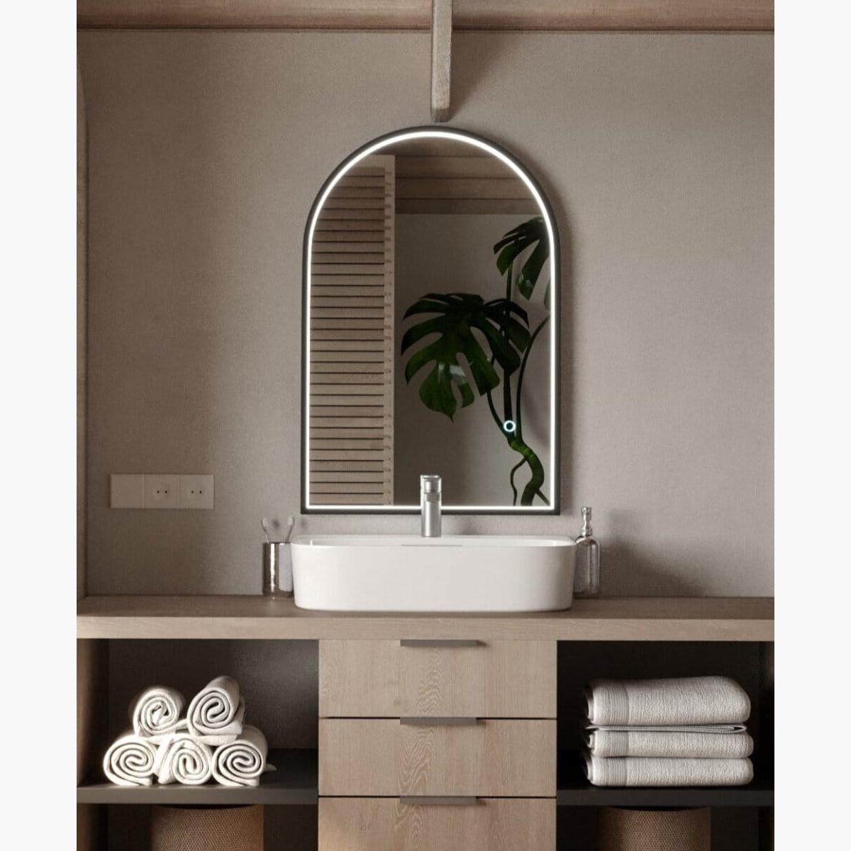 HomeKode Ember LED Wall Mirror - 90x60 cm