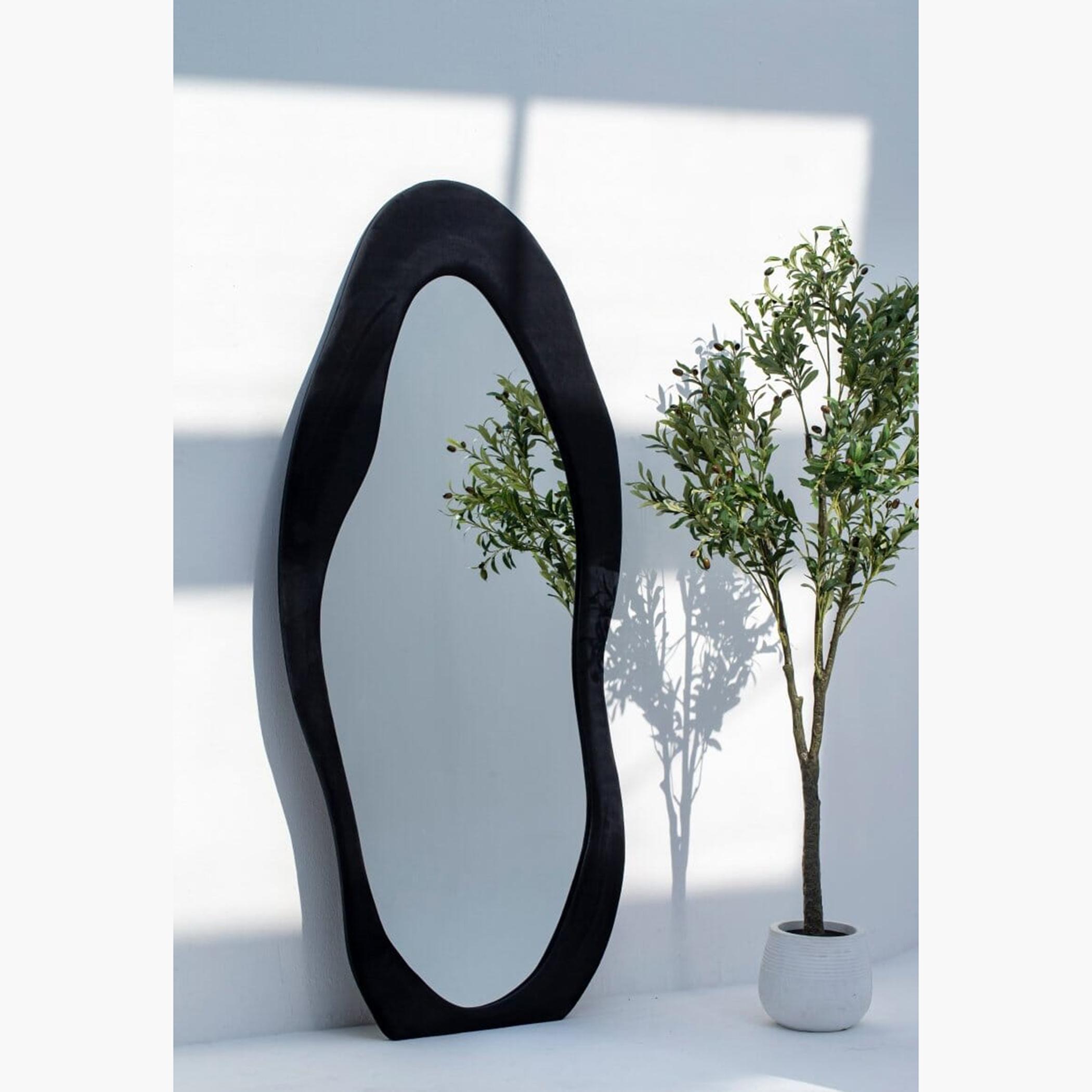 HomeKode Squiggly Flannelette Floor Mirror - 100x200 cm