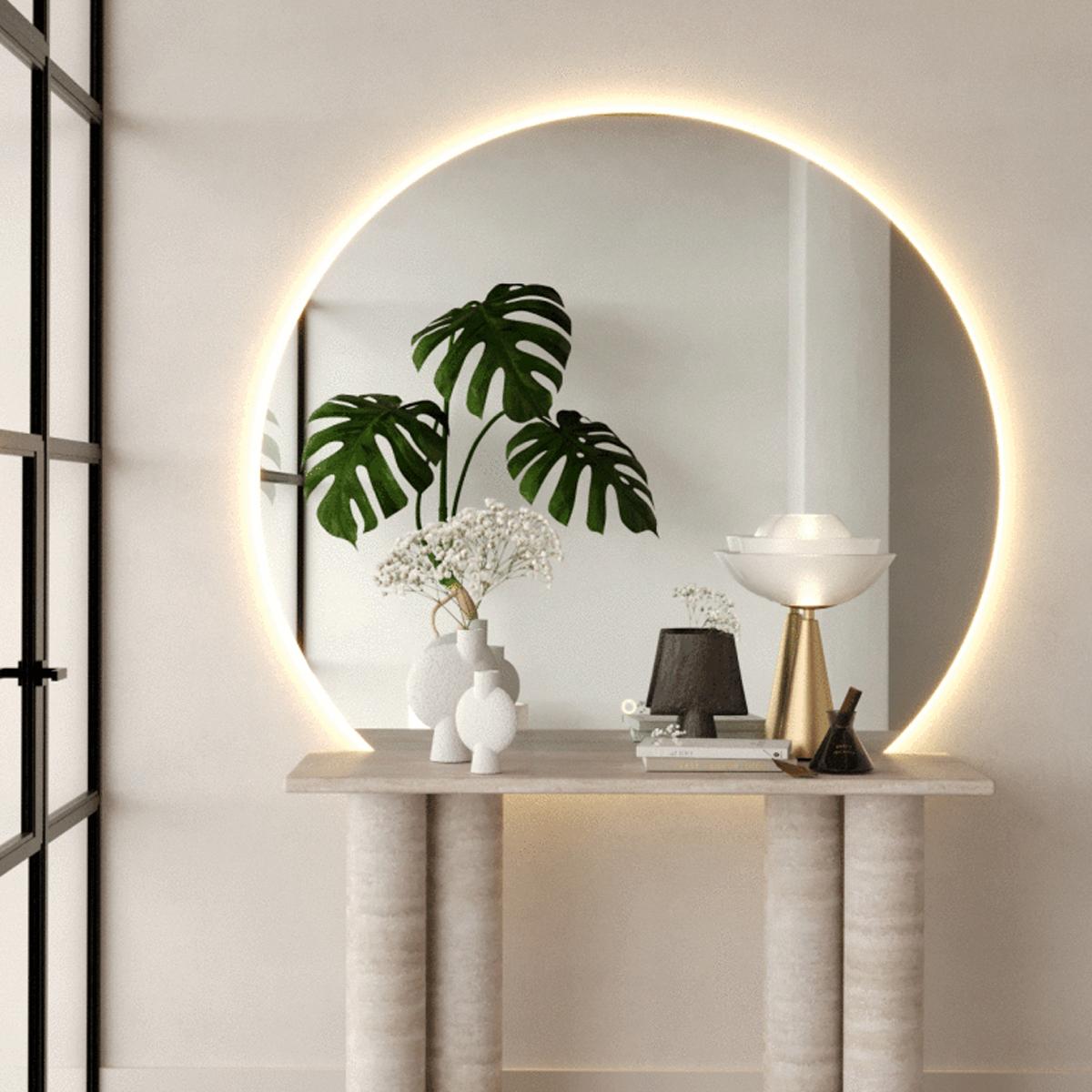 HomeKode Quinn LED Wall Mirror - 100x80 cm