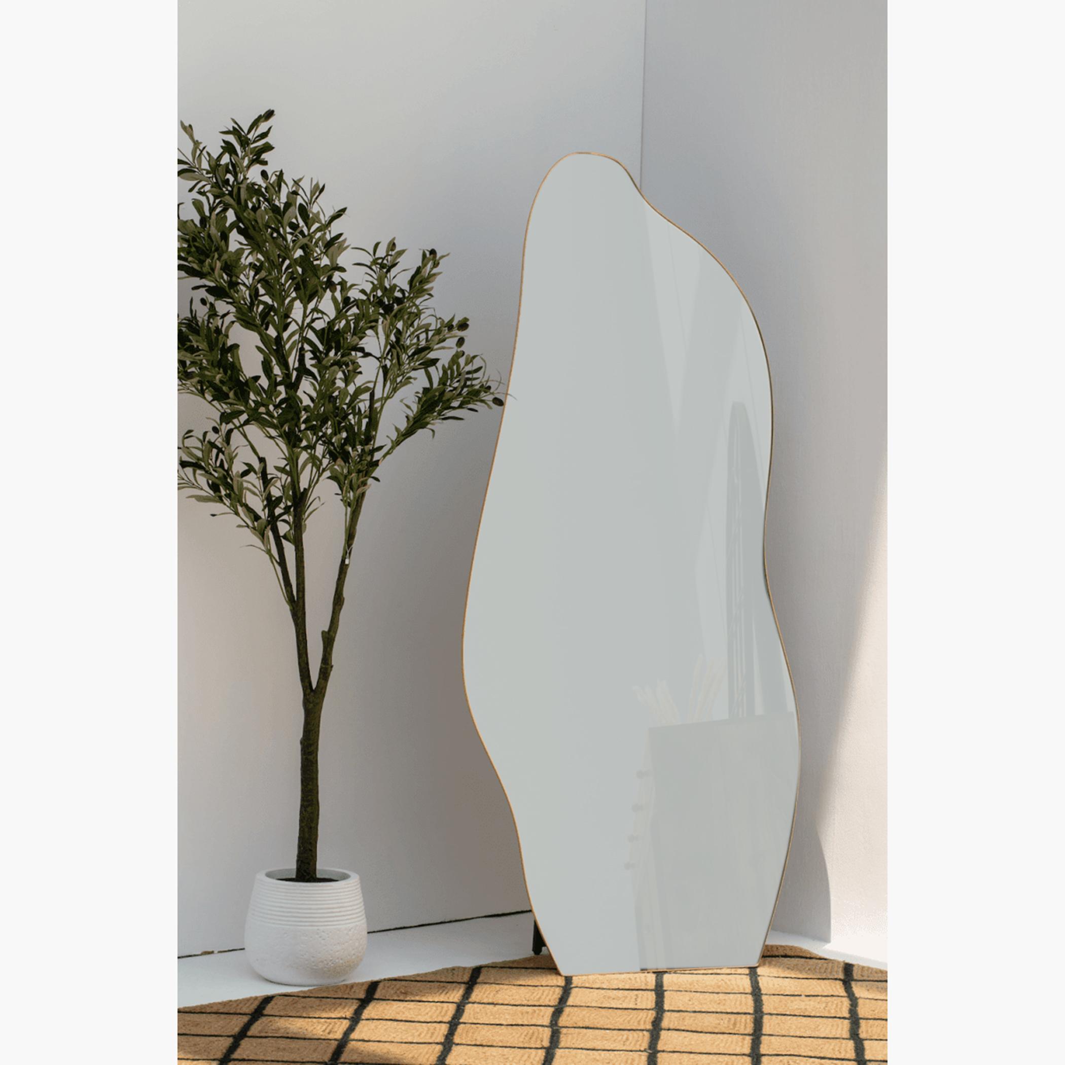HomeKode Odessa LED Floor Mirror with Stand - 180x80 cm