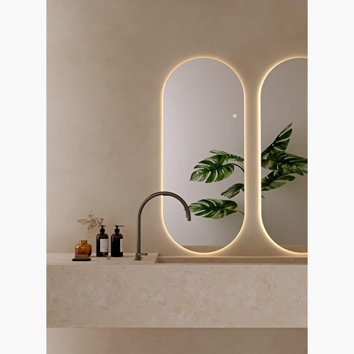 HomeKode Backlit LED Wall Mirror - 120x50 cm