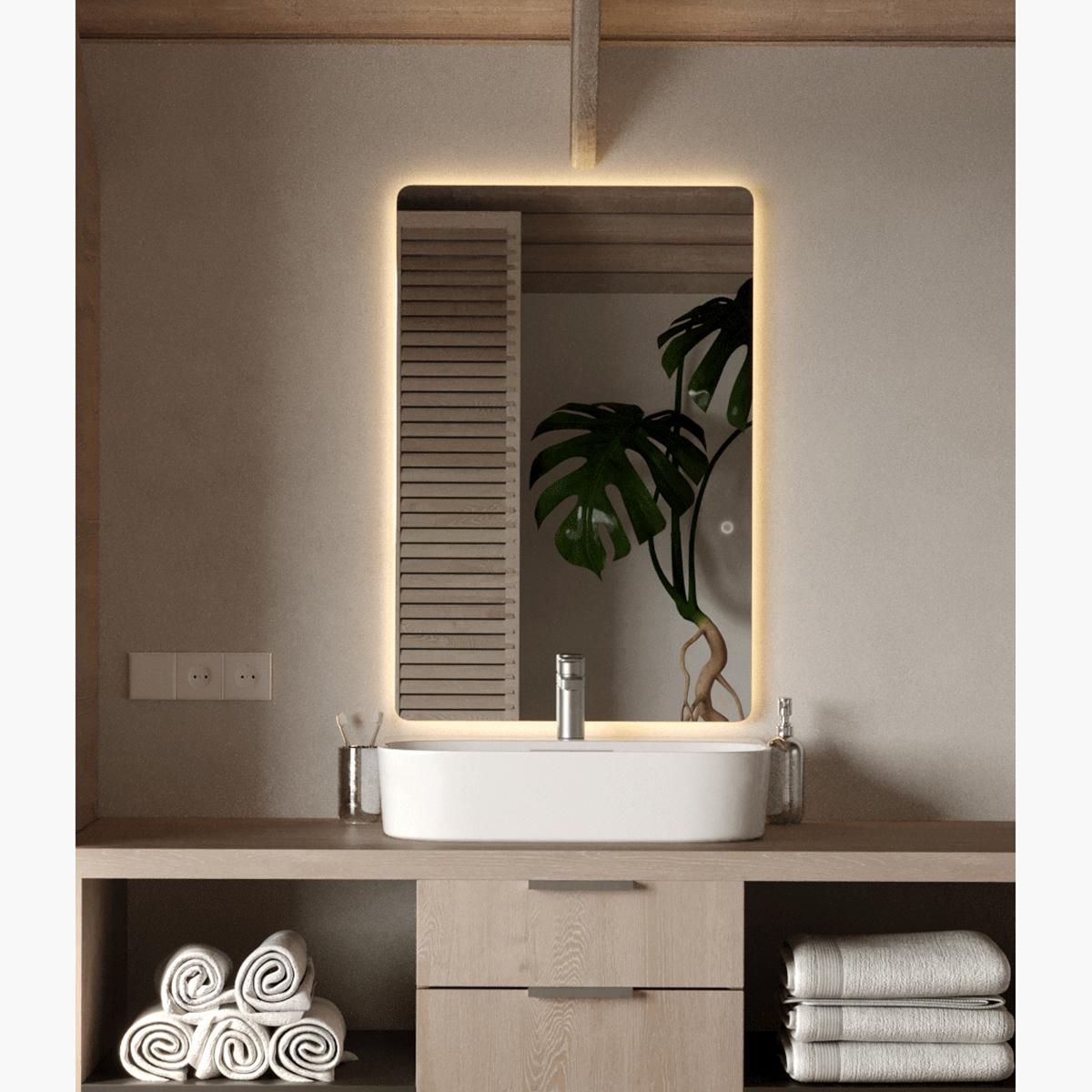 HomeKode Amara LED Vanity Mirror - 90x60 cm