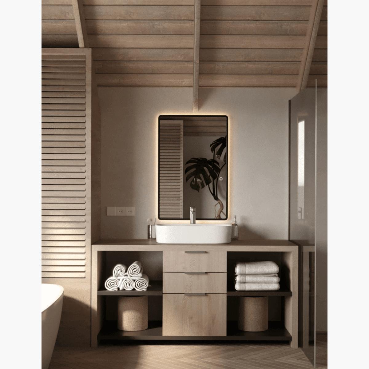 HomeKode Backlit Vanity LED Wall Mirror - 70x130 cm