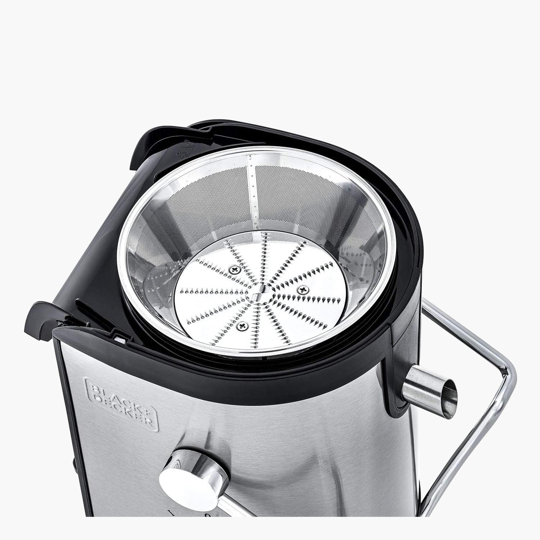 Black & Decker 800W 75mm Juice Extractor with 1.7L Pulp Container and 1.1L Collector and Food Pusher-hbxhomeware-appliances-blendersmixersandgrinders-image-4