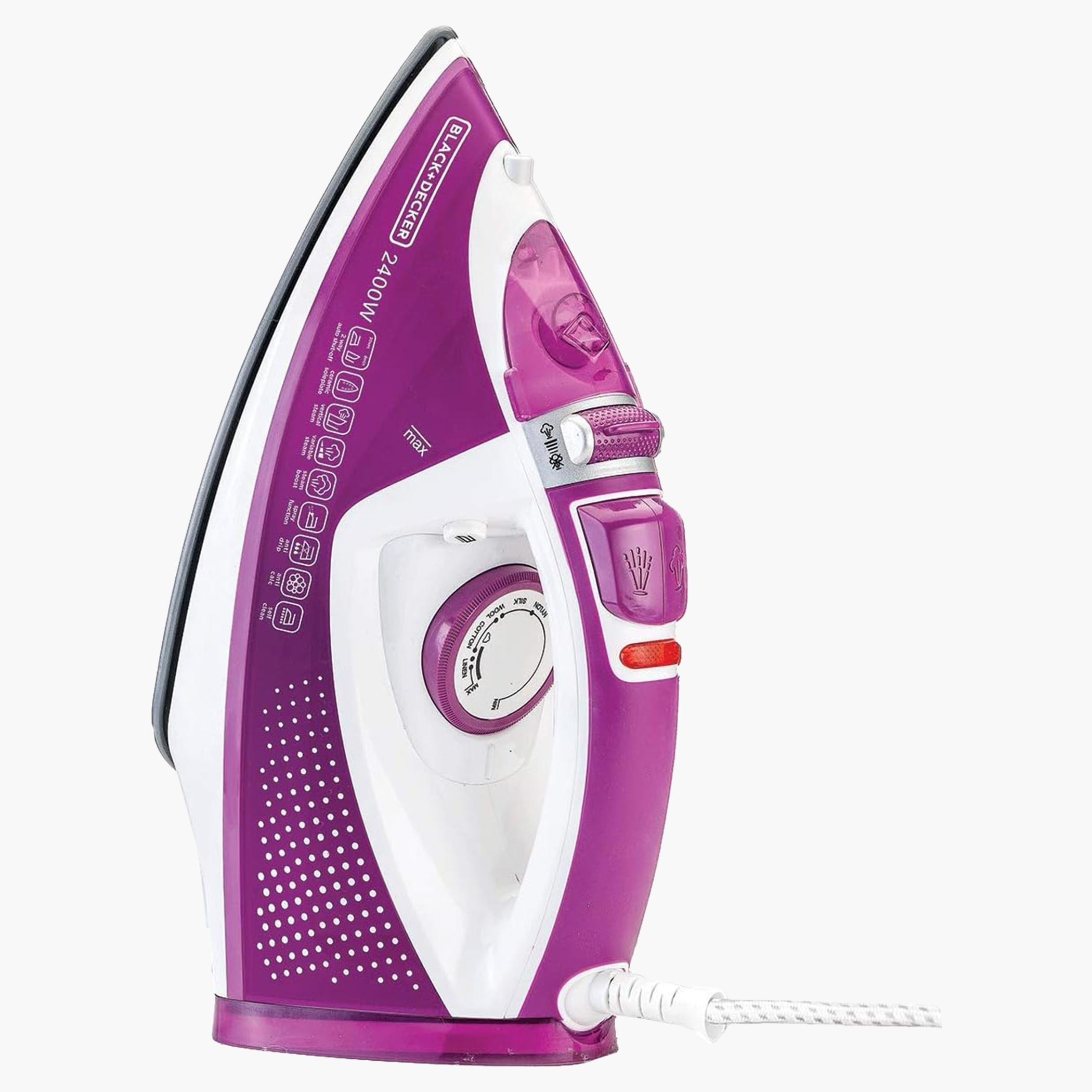 Black & Decker Auto Shutoff and Ceramic Soleplate Steam Iron - X2450-B5-hbxhomeware-hbxbathroom-image-1