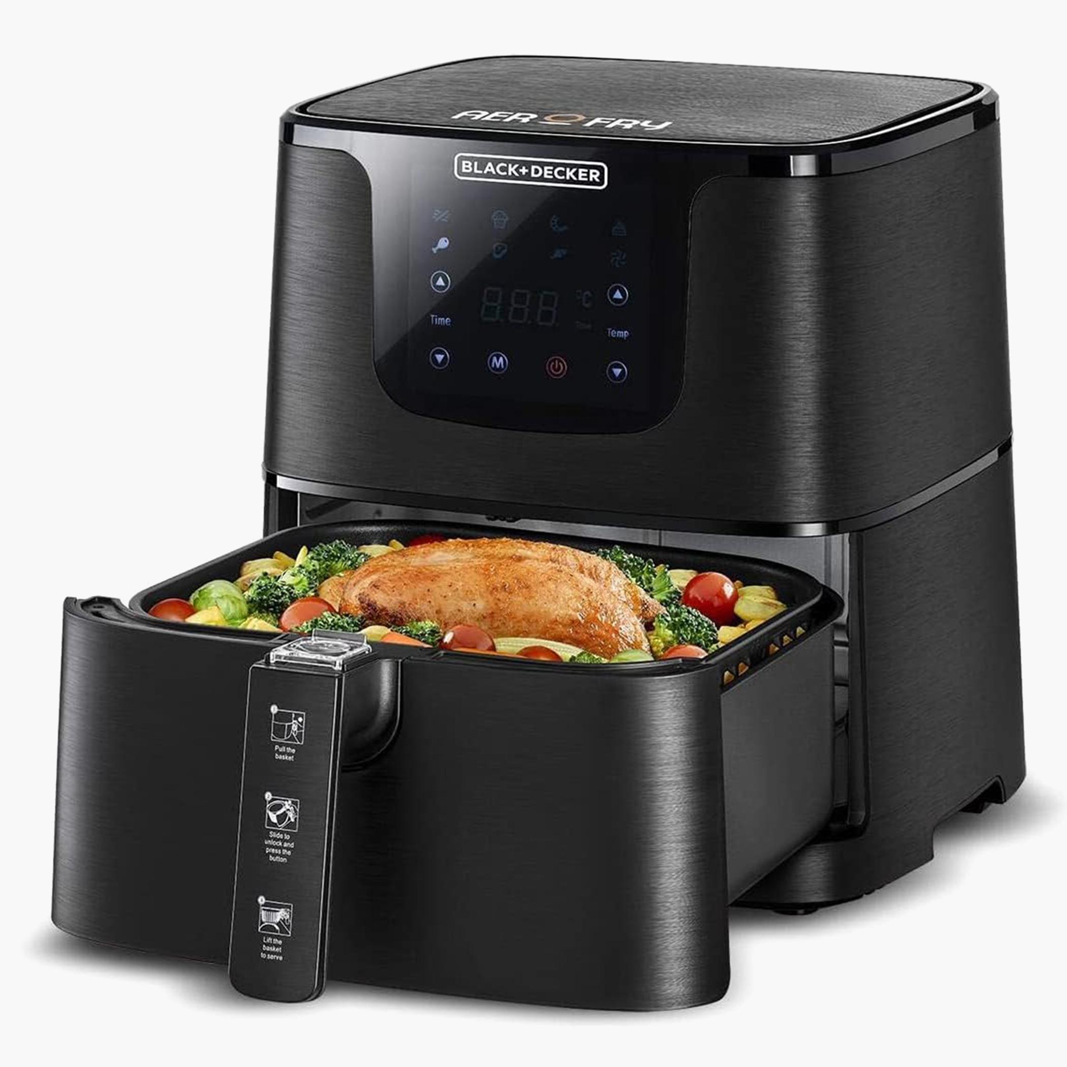 Black & Decker 1500W XL Digital Air Fryer Oven with Rapid Air Convection Tech - 12 L-hbxhomeware-appliances-airfryers-image-1