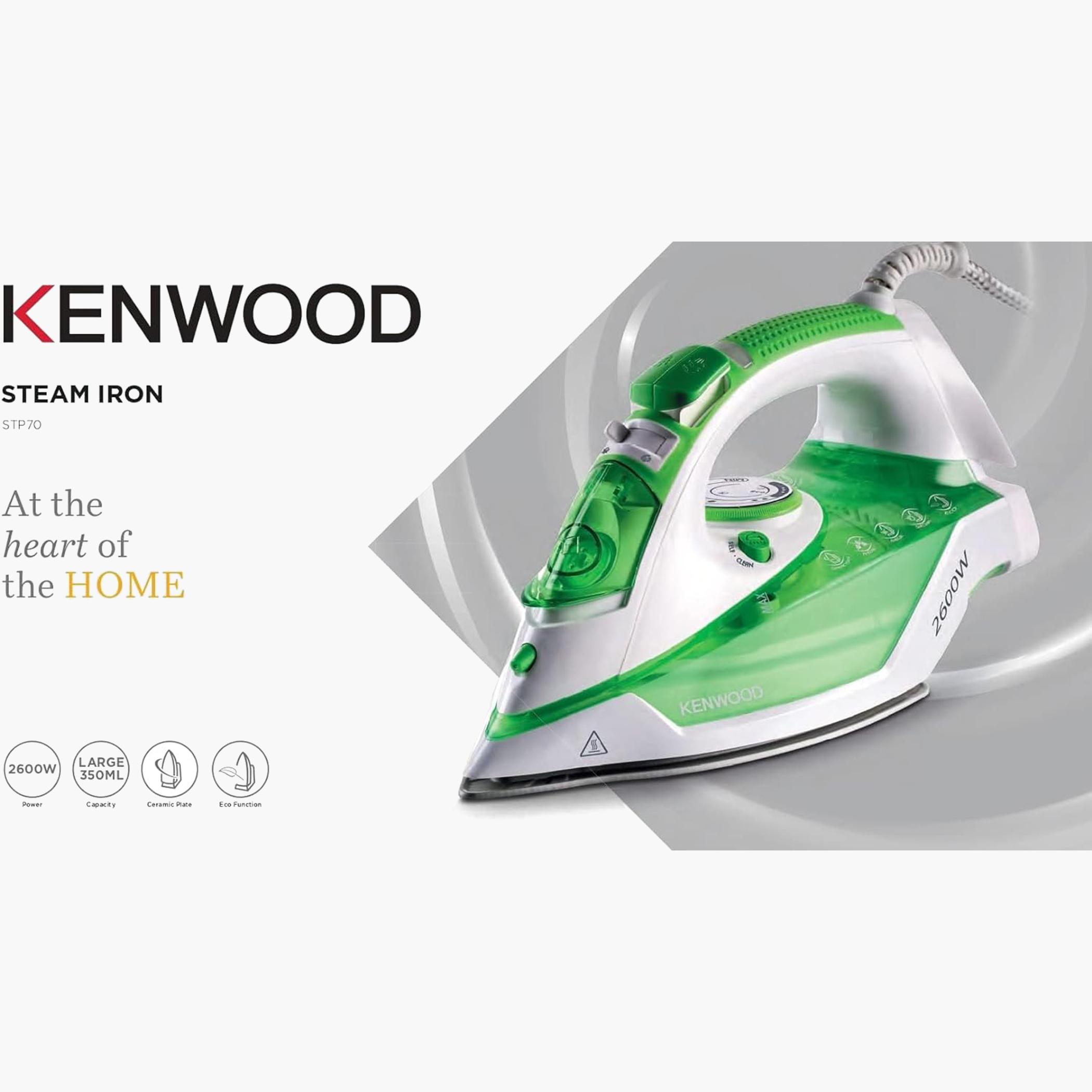 مكواة بخار سيراميك من كينوود 2600 واط - STP70.000WG-hbxhomeware-hbxbathroom-image-2