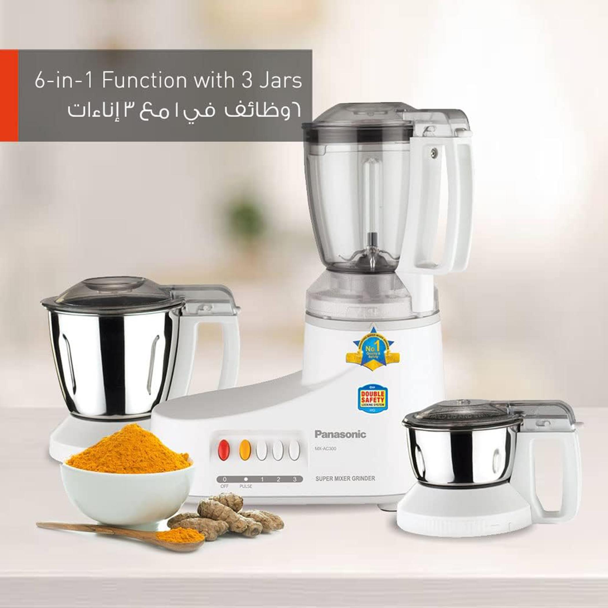 Panasonic 1 L Mixer Grinder - MXAC300-hbxhomeware-appliances-blendersmixersandgrinders-image-2