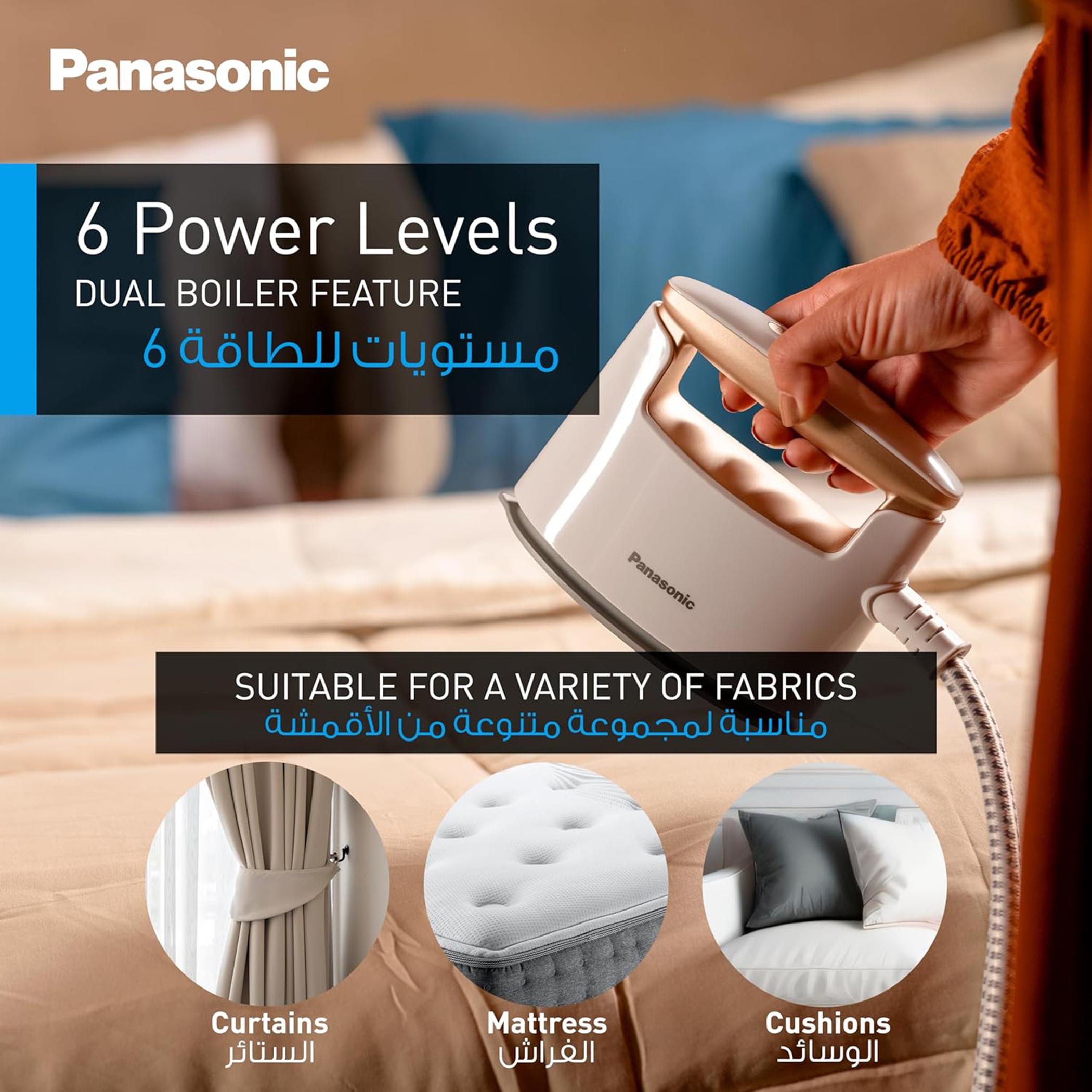 مكواة بخار سعة 1.6 لتر 2400 واط مع غلاية مزدوجة من باناسونيك- NI-GWF150WTH-hbxhomeware-hbxbathroom-image-2