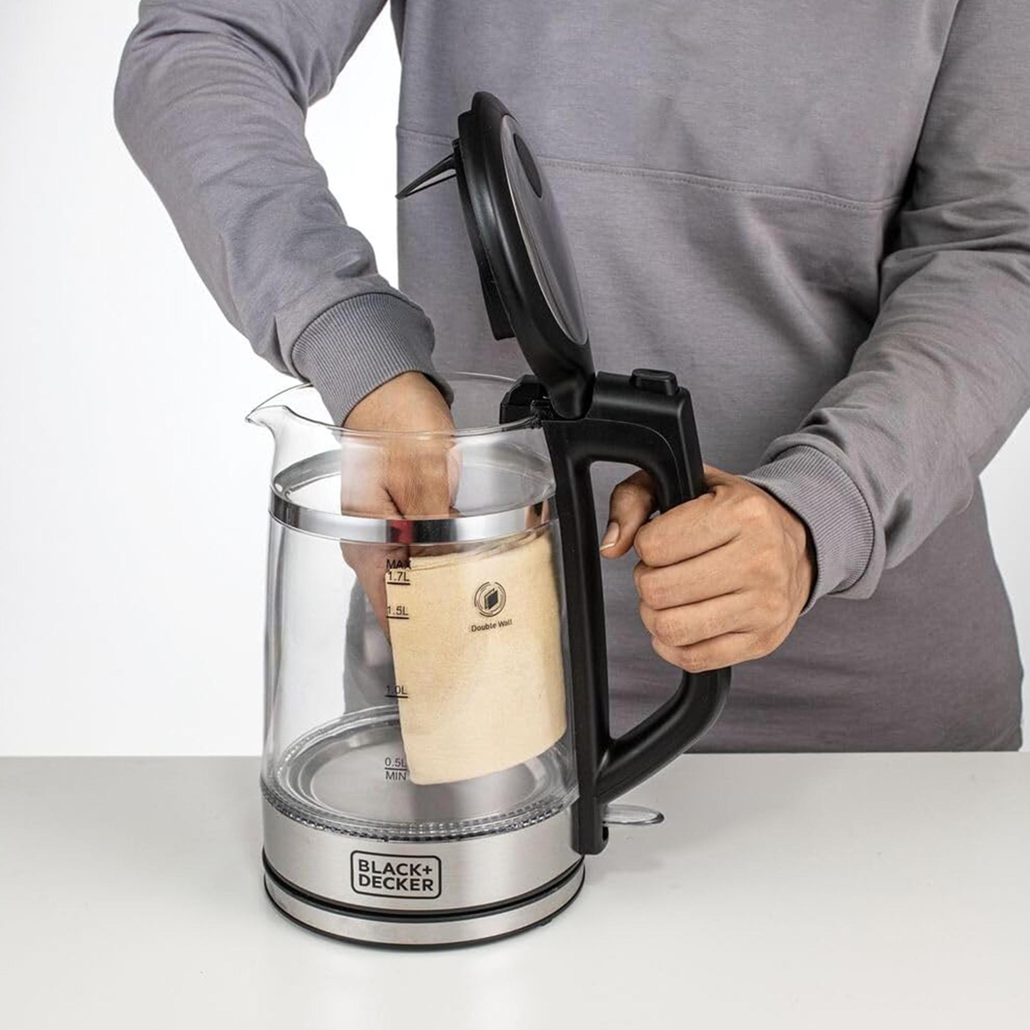 Black & Decker 2200W 1.7L Double Wall Glass Kettle - GK220-B5-hbxappliances-kitchenappliances-electrickettles-image-4