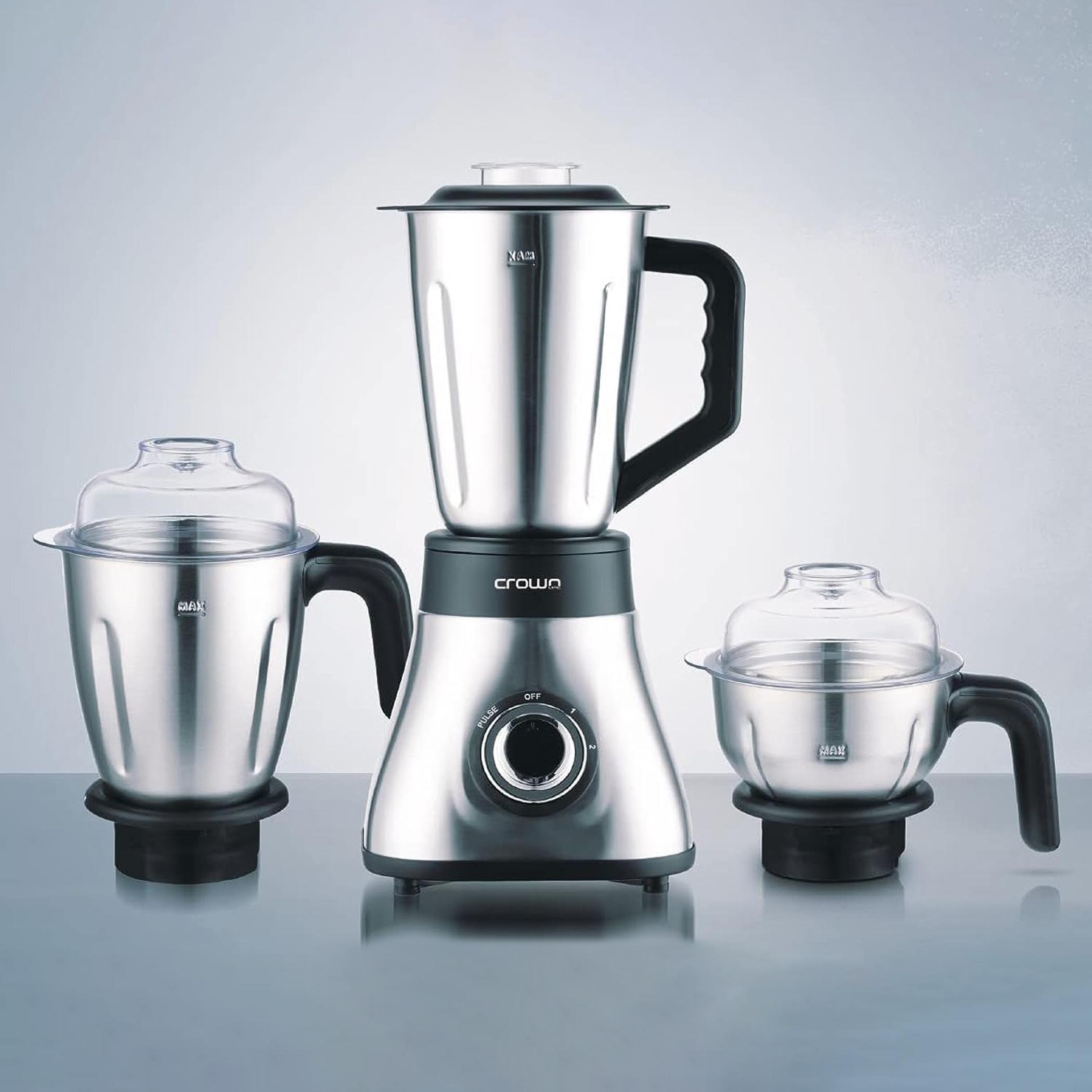 خلاط ومطحنة 3 في 1 بقوة 600 واط من الستانليس ستيل - BL-295 من كراون لاين-hbxhomeware-appliances-blendersmixersandgrinders-image-1