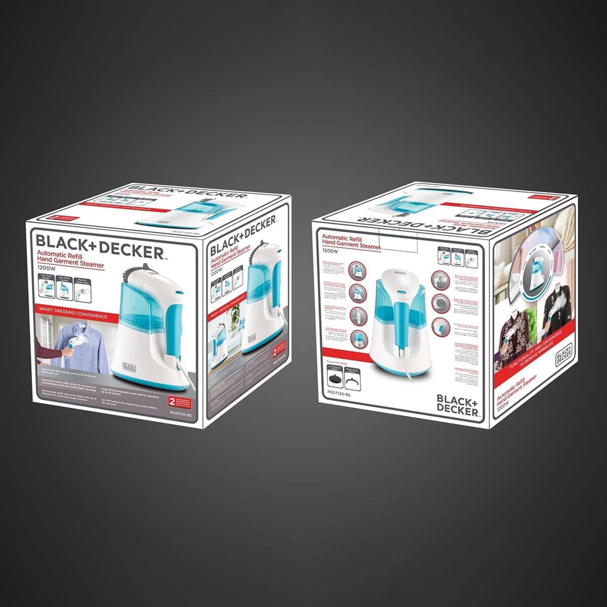مكواة بخار يدوية بإعادة تعبئة تلقائية 700 مل من بلاك آند ديكر - PGST120-B5-hbxhomeware-hbxbathroom-image-9