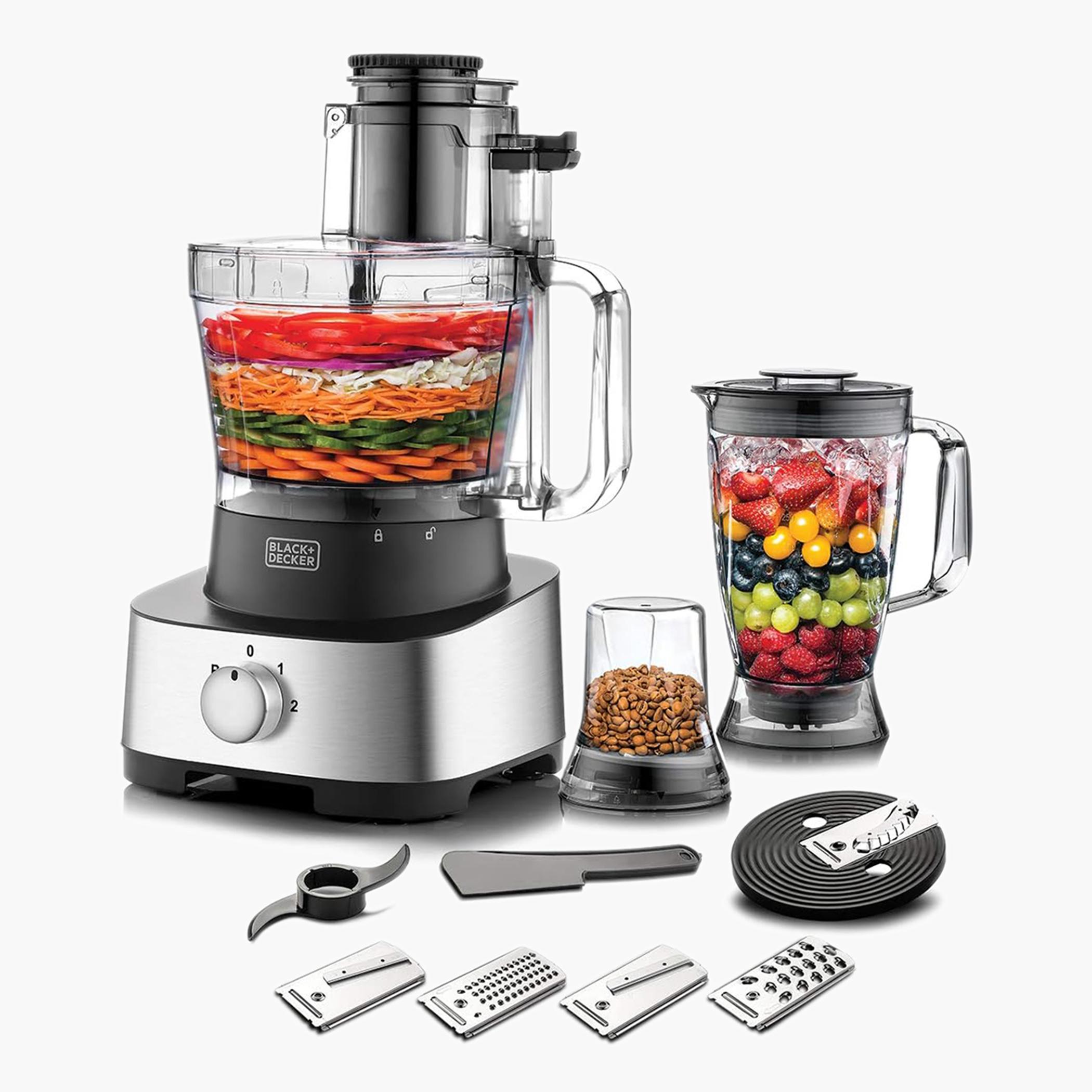 محضر طعام 4 في 1 سعة 1.5 لتر 600 واط مع وعاء خلاط ومفرمة ومطحنة من بلاك آند ديكر - FX1050-B5 2-hbxappliances-kitchenappliances-foodprocessors-image-1