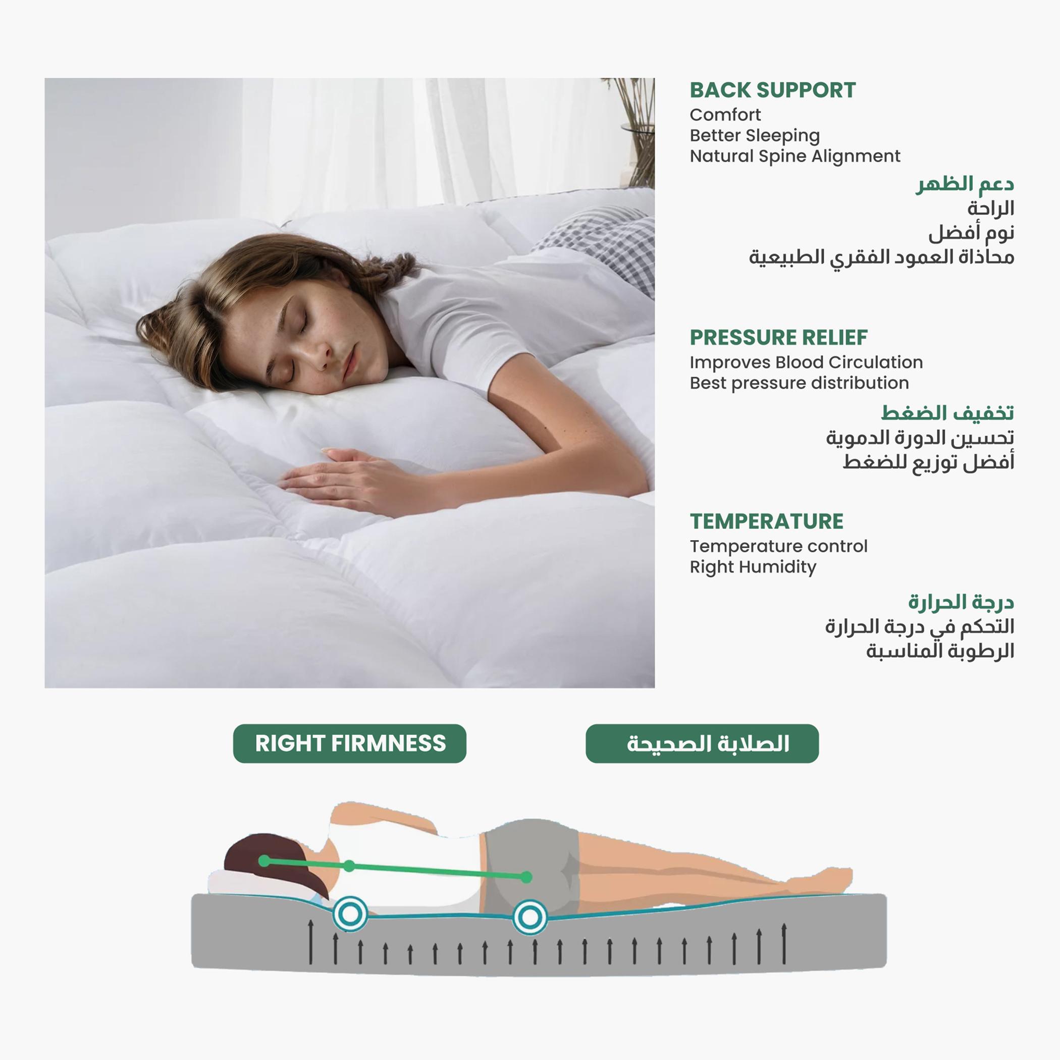 لبادة مرتبة فردية من الألياف الدقيقة - لاكشيري من ألتيما - 90x200+8 سم-hbxhomeware-hbxbedroom-image-4