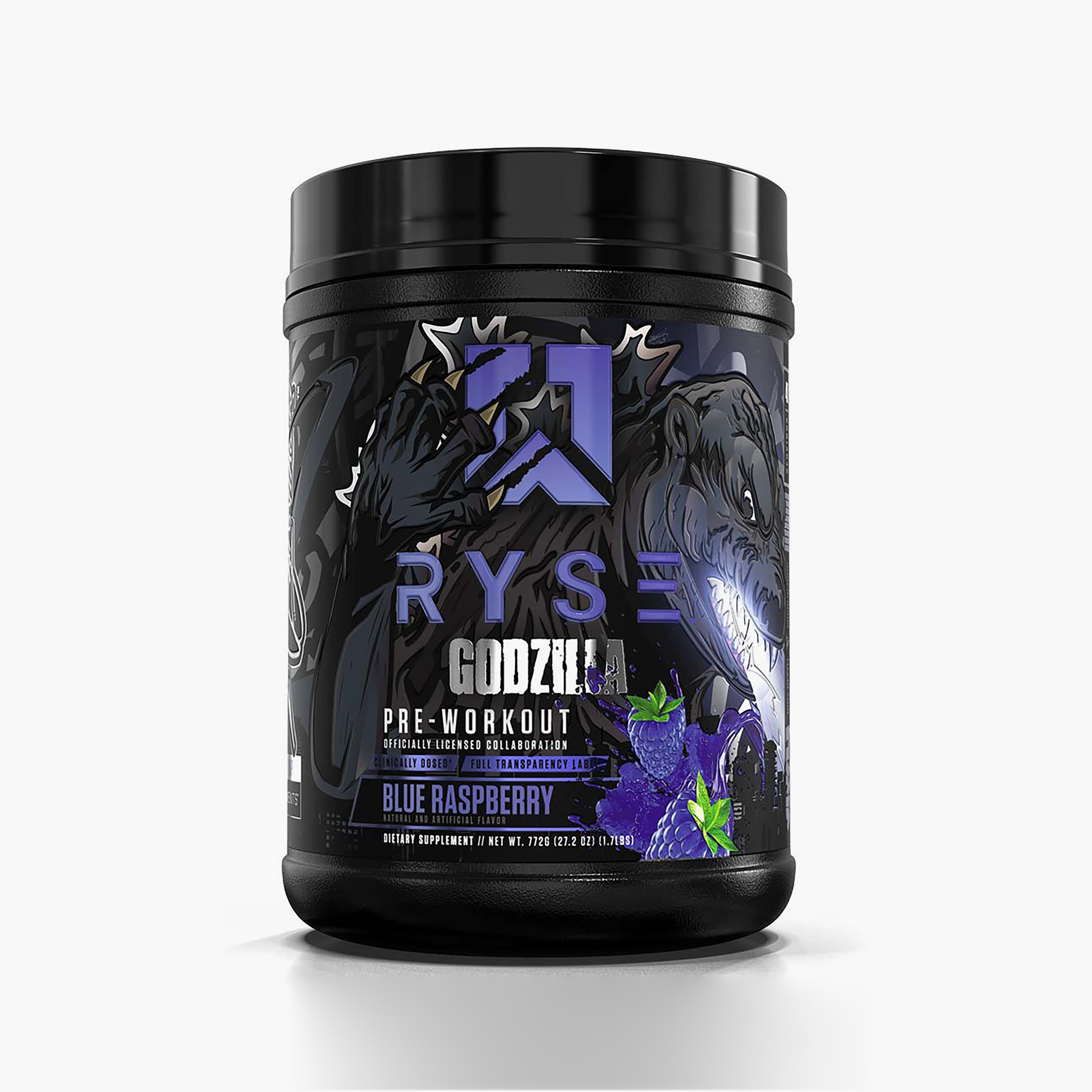 RYSE Godzilla Pre Workout, Blue Raspberry, 40 Servings-sports-nutrition-prepostworkout-image-1