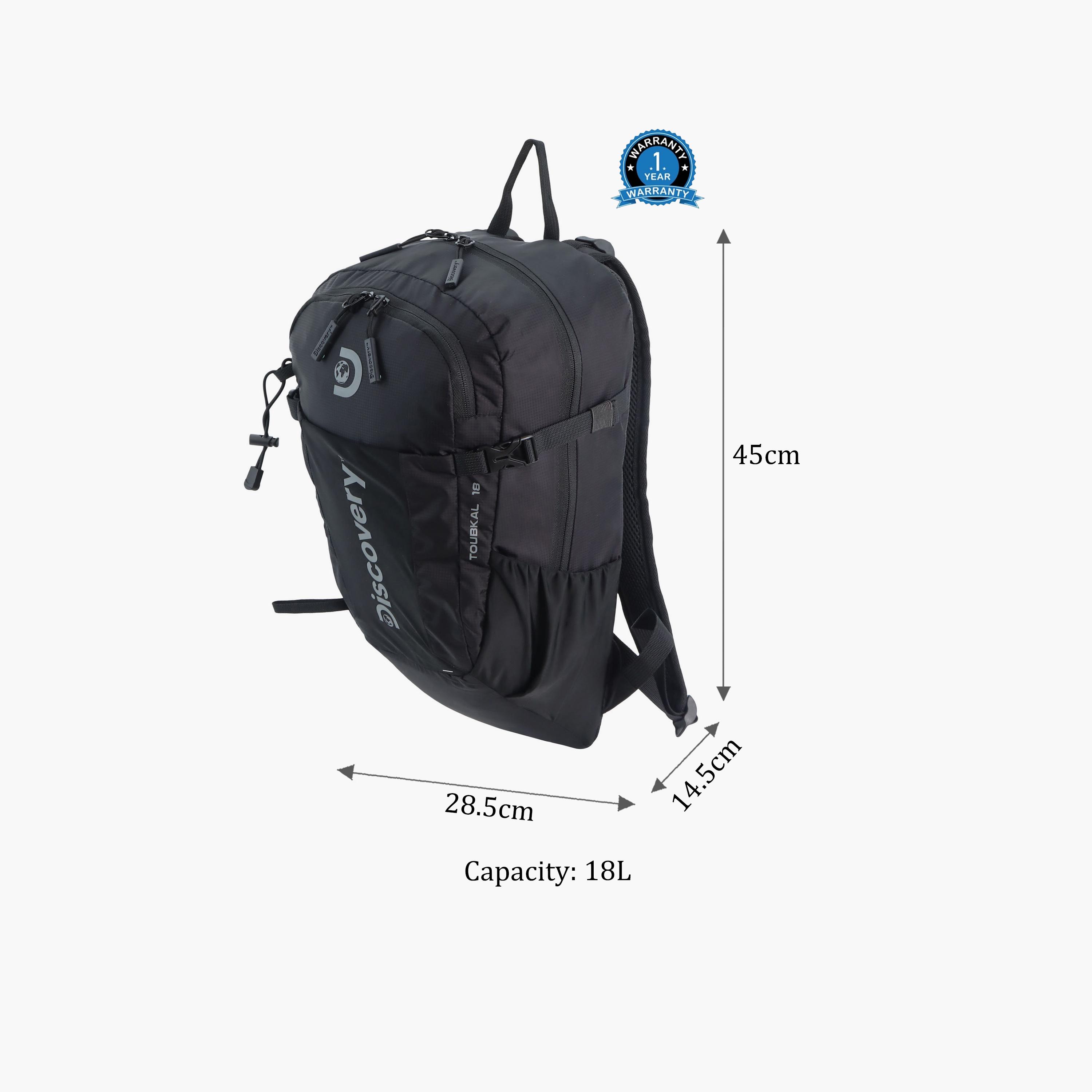 Discovery Outdoor 18 L | 17.5 Inches Travel Backpack Nylon with Adjustable Shoulder Straps | D00611-travel-luggagesandbags-backpacks-image-2