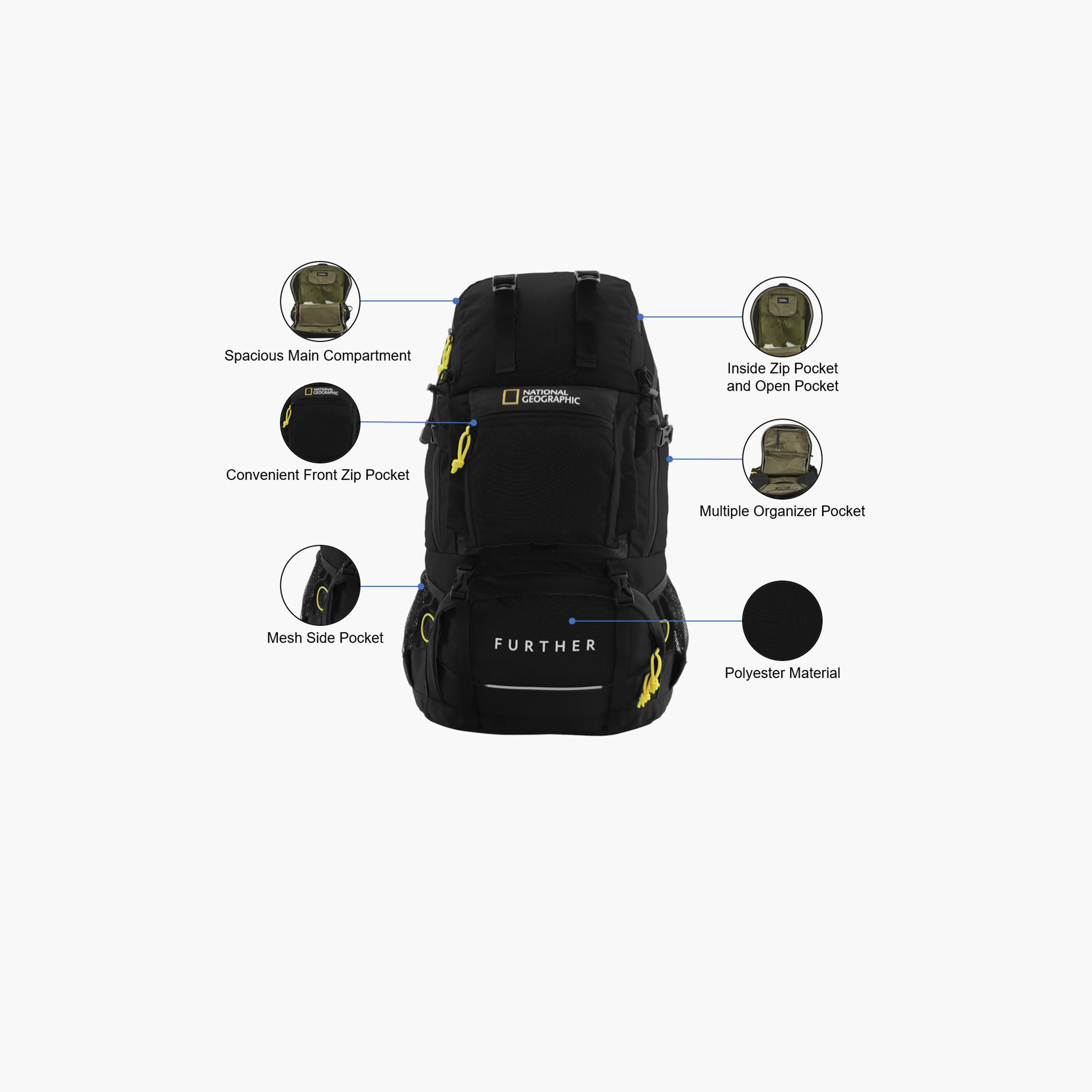 ناشيونال جيوغرافيك DESTINATION  | شنطة ظهر للسفر 40 لتر بوليستر 23.5 إنش مع حماية RFID | N16087-travel-luggagesandbags-backpacks-image-3