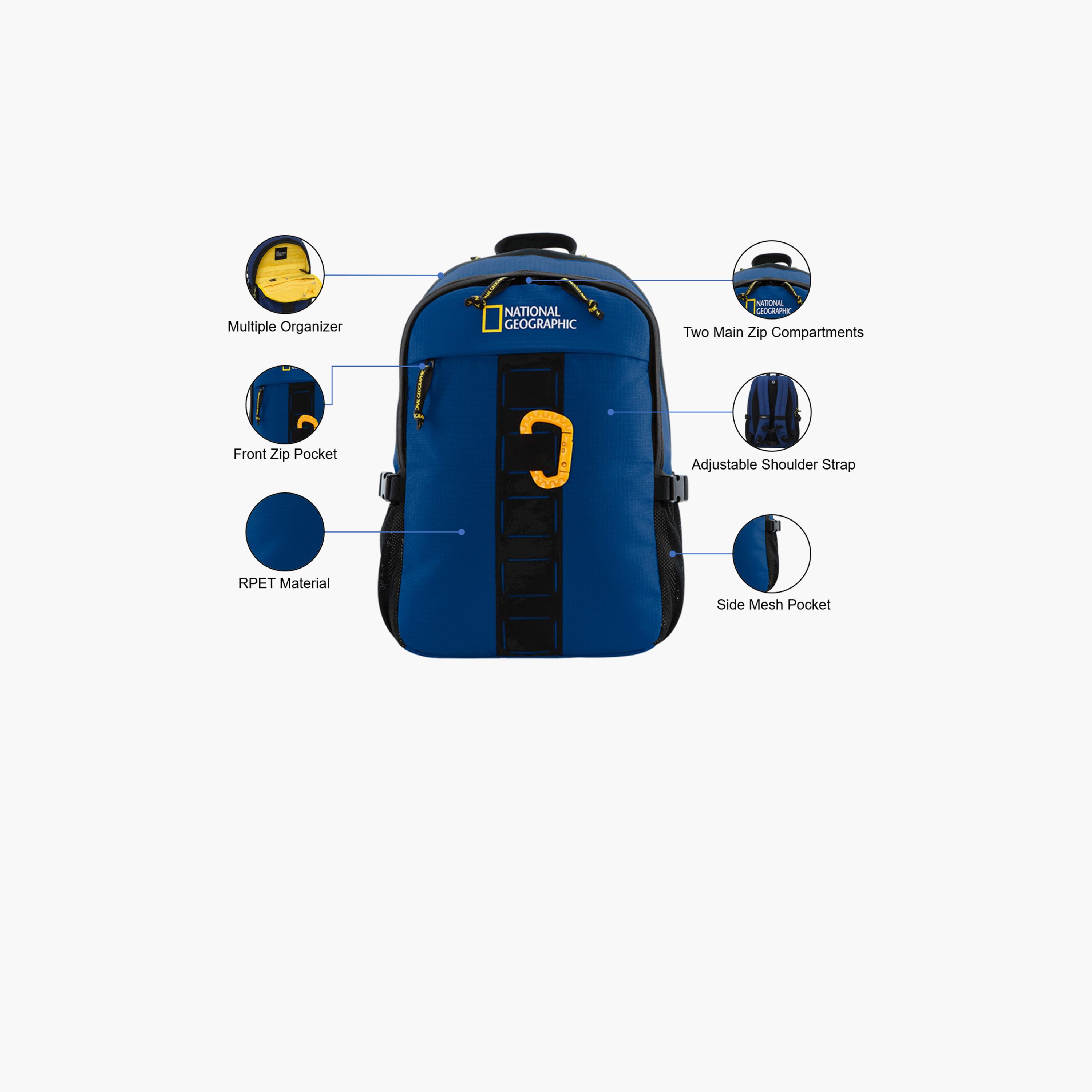 National Geographic Explorer III RPET 22 Liters Backpack | 17.5 Inches Laptop Bags Polyester with Water Resistance | N21216-travel-luggagesandbags-backpacks-image-3