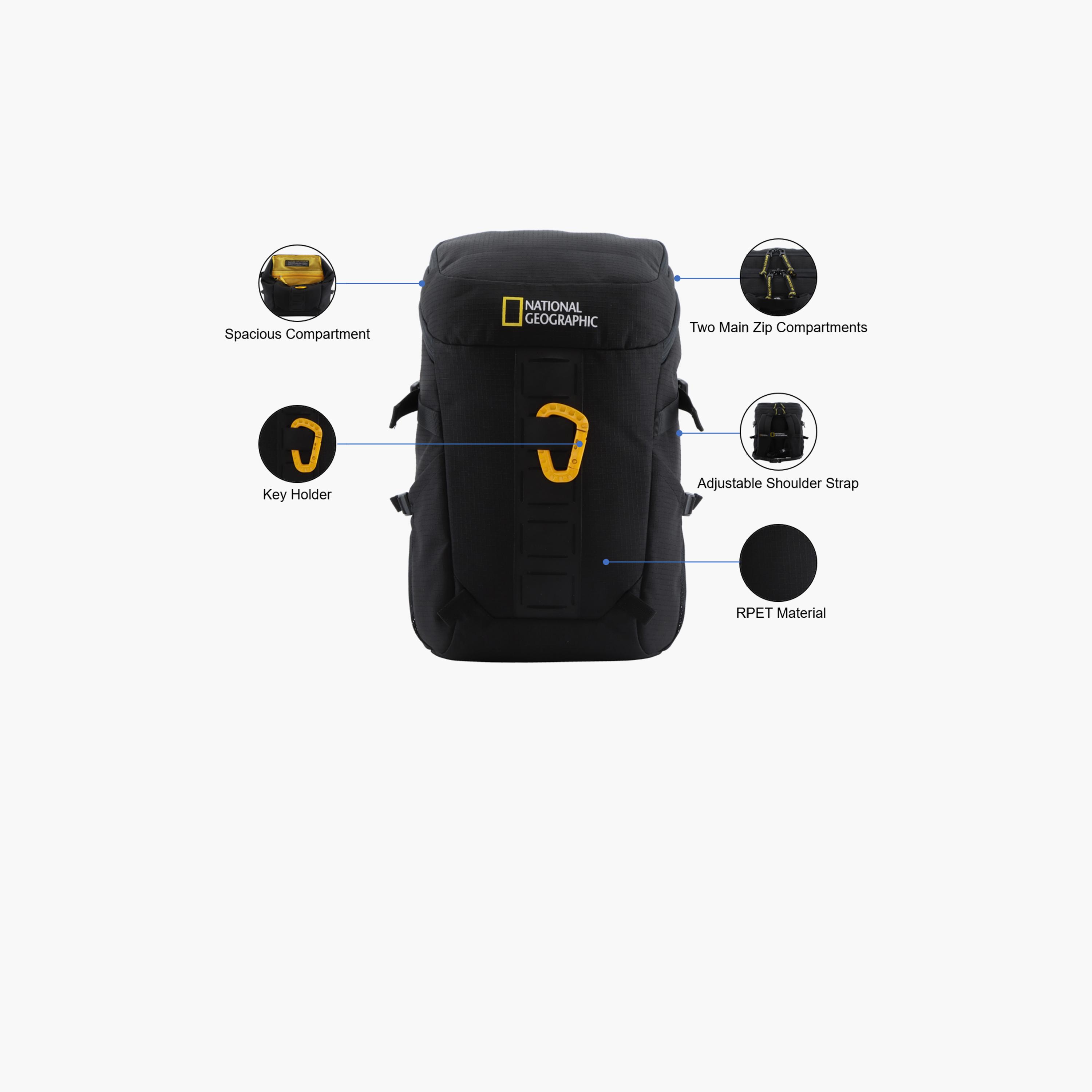 National Geographic Explorer III RPET 24 Liters Backpack | 17.5 Inches Laptop Bags Polyester with Water Resistance | N21217-travel-luggagesandbags-backpacks-image-3