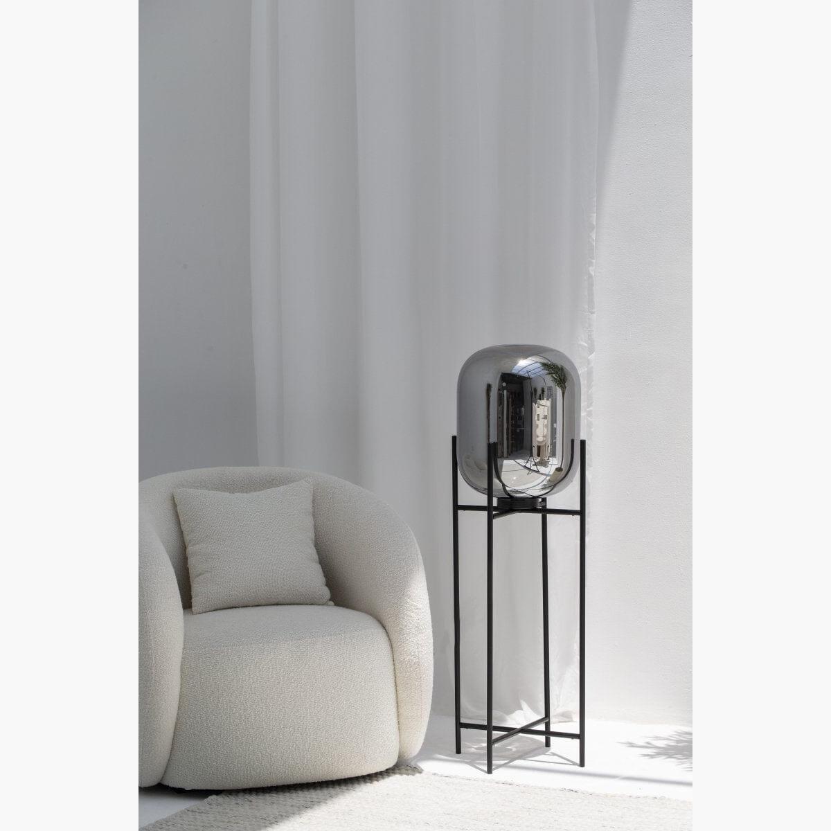 HomeKode Sleek Reflections Glass Floor Lamp - 110 cm