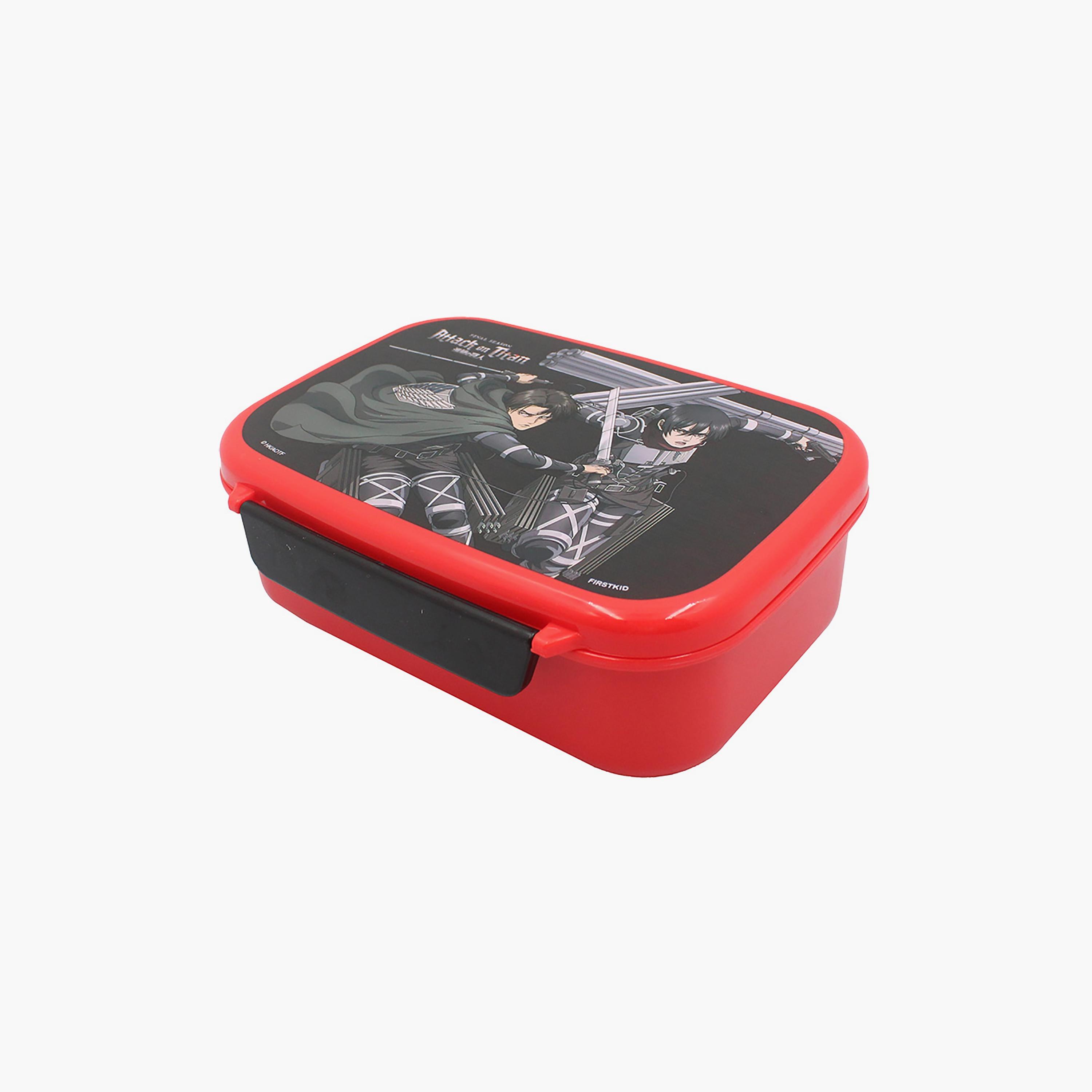 صندوق غداء بطبعة أتاك اون تايتان - أحمر - 765 مل-school-lunchessentials-lunchboxes-image-1