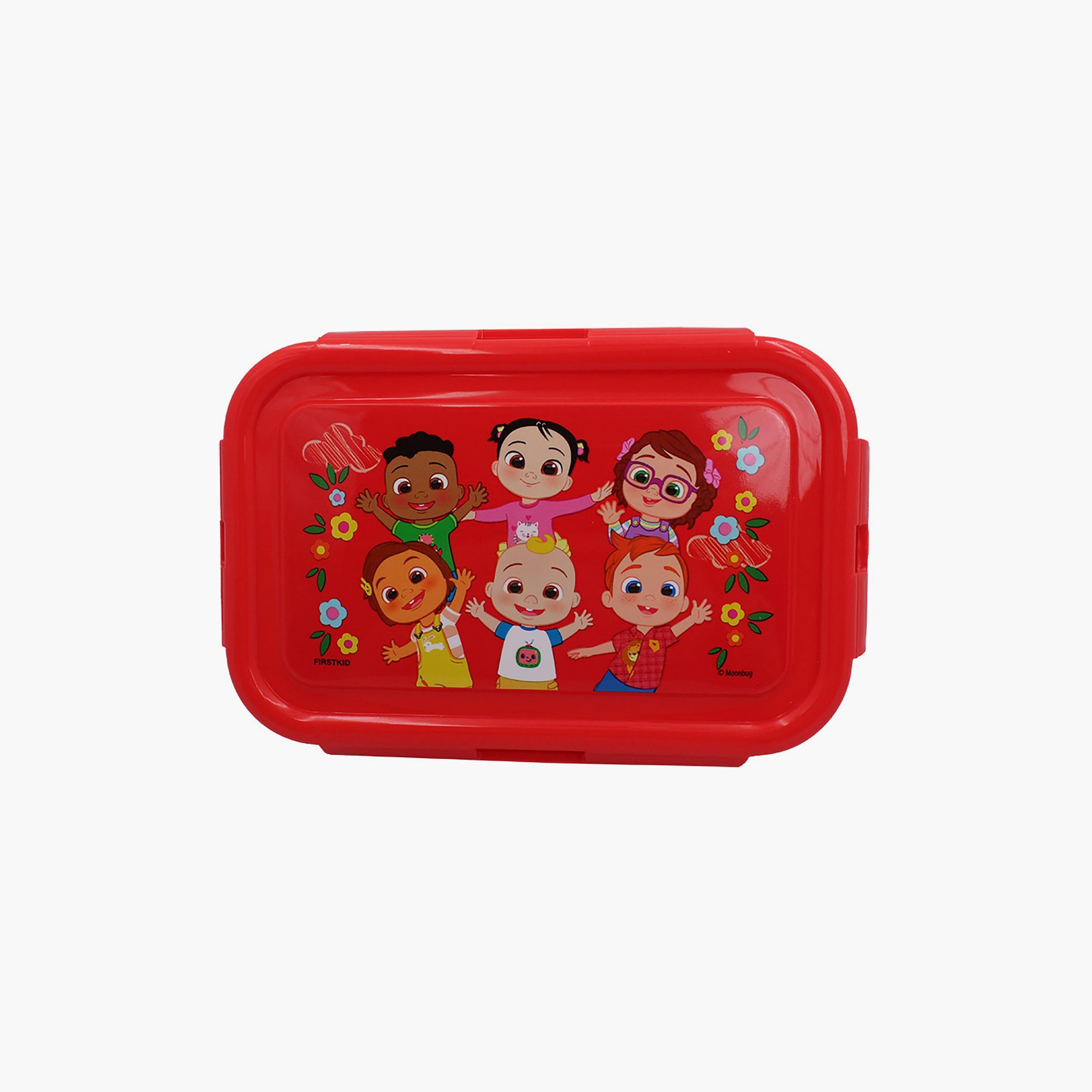 Cocomelon Printed Food Container with Side Lock - Red - 600 ml-school-lunchessentials-lunchboxes-image-2