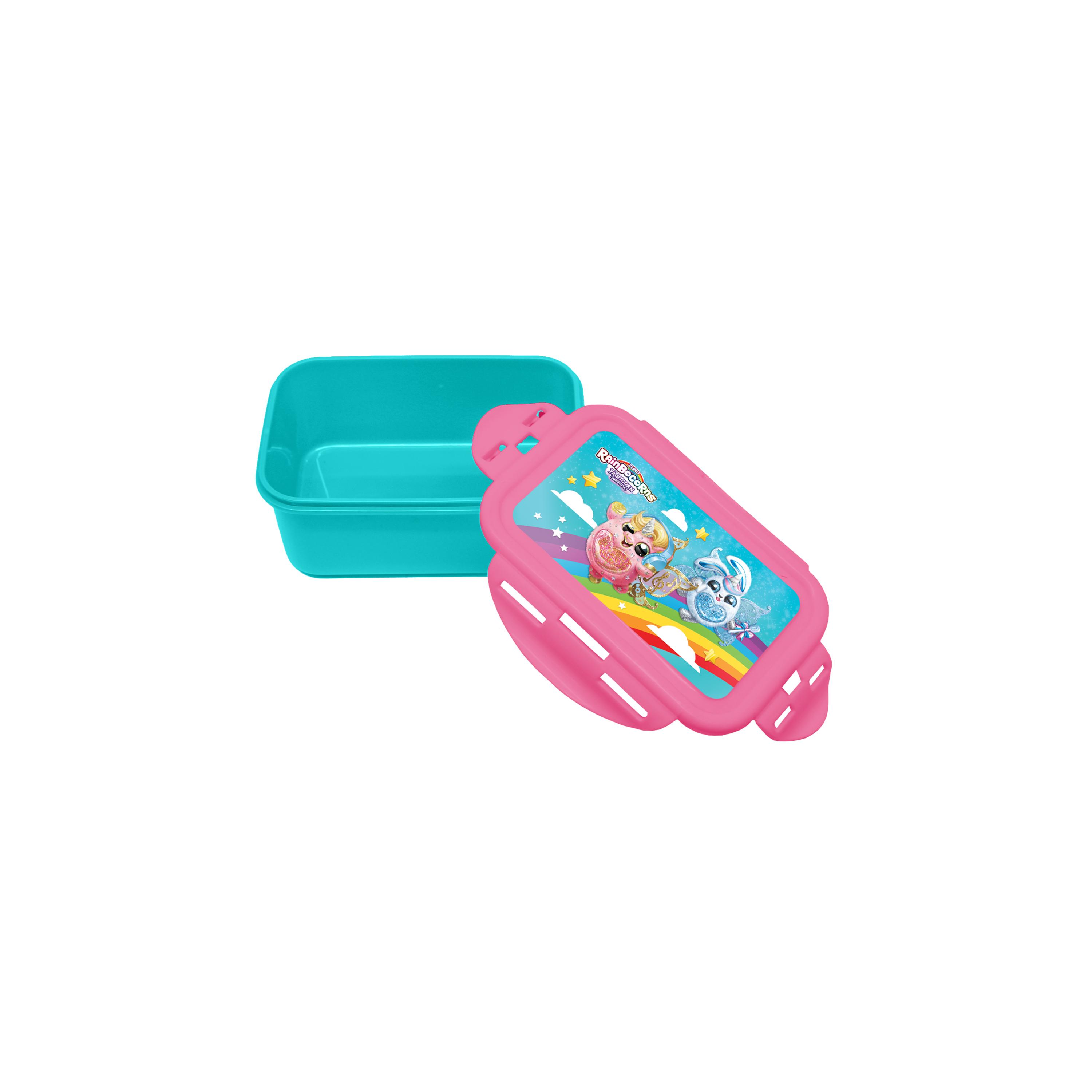 Rainbocorns Printed Lock & Lock Rectangular Food Container - 600 ml-school-lunchessentials-lunchboxes-image-1