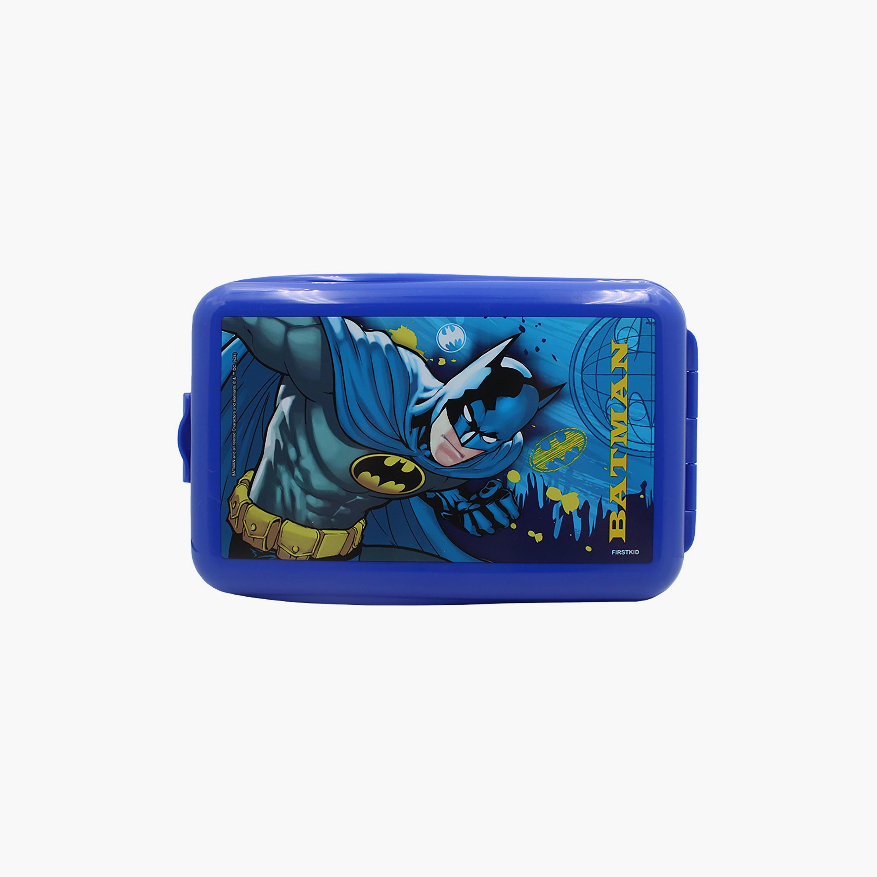 صندوق وجبات خفيفة مادة بطبعة باتمان - أزرق - 760 مل-school-lunchessentials-lunchboxes-image-2