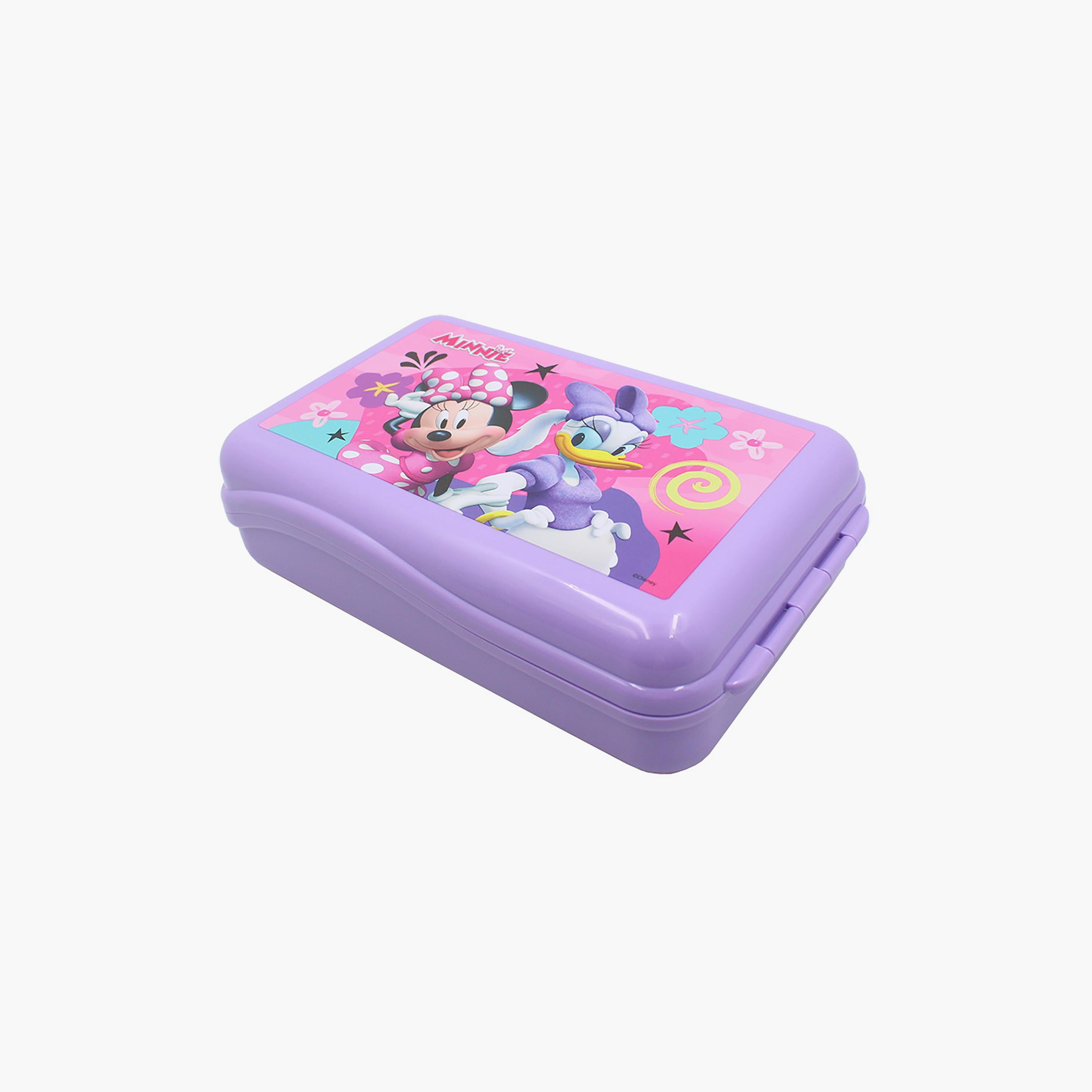 Disney Minnie Mouse Printed Snack box - Purple 760 ml-school-lunchessentials-lunchboxes-image-1
