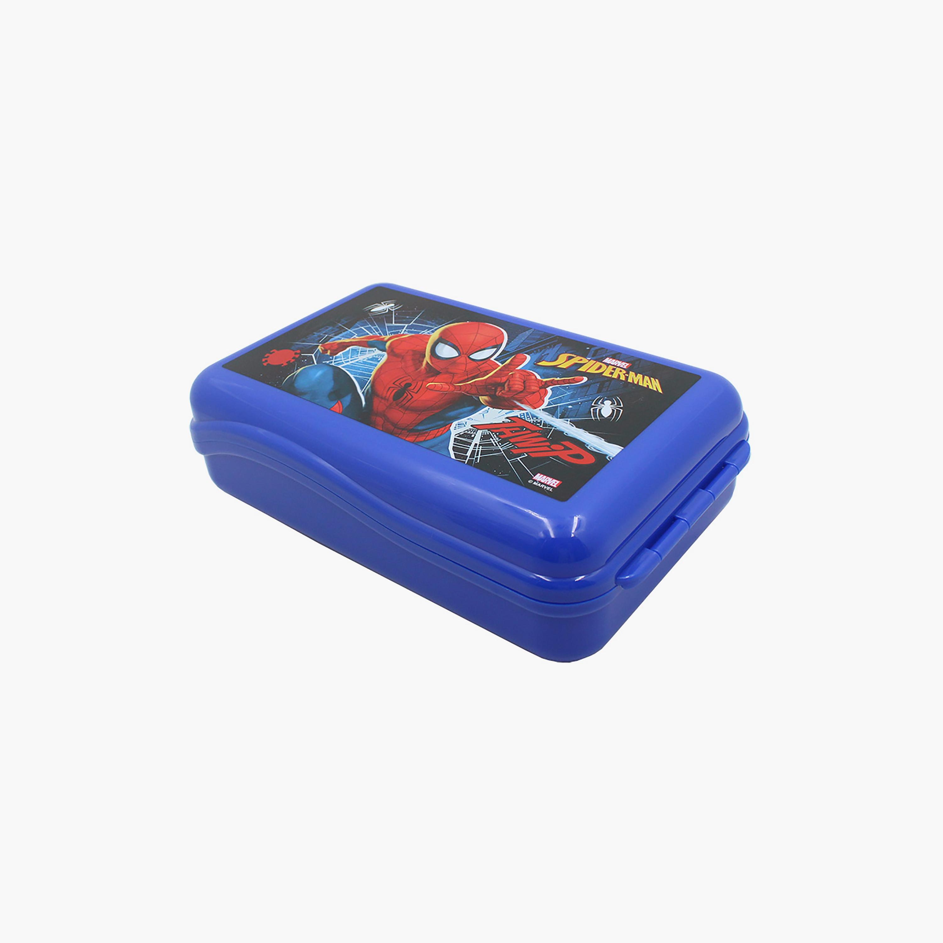 Spiderman Printed Snack Box - Blue - 760 ml-school-lunchessentials-lunchboxes-image-1