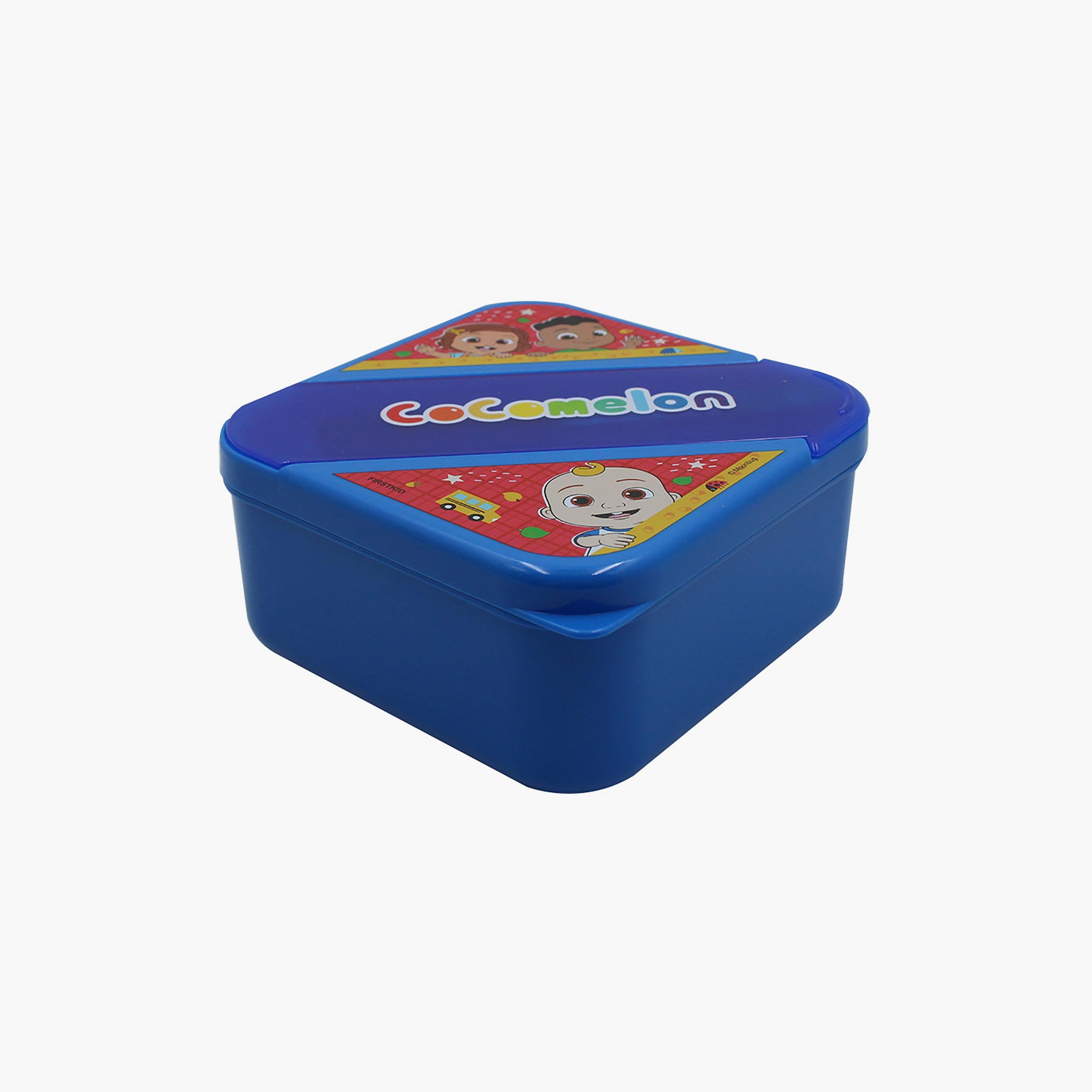 Cocomelon Printed Lunch Box with Cutlery Set - Blue-school-lunchessentials-lunchboxes-image-1