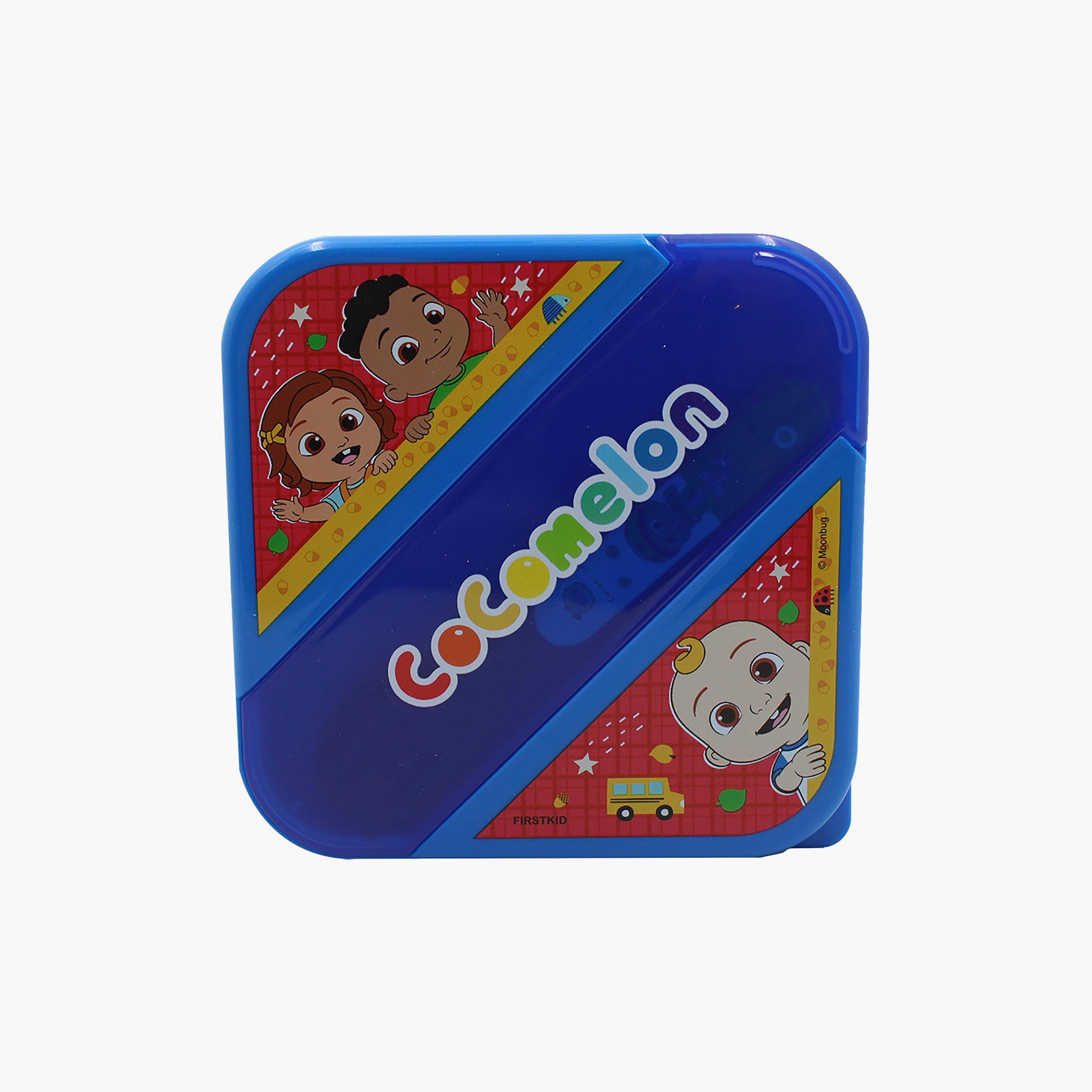 Cocomelon Printed Lunch Box with Cutlery Set - Blue-school-lunchessentials-lunchboxes-image-2