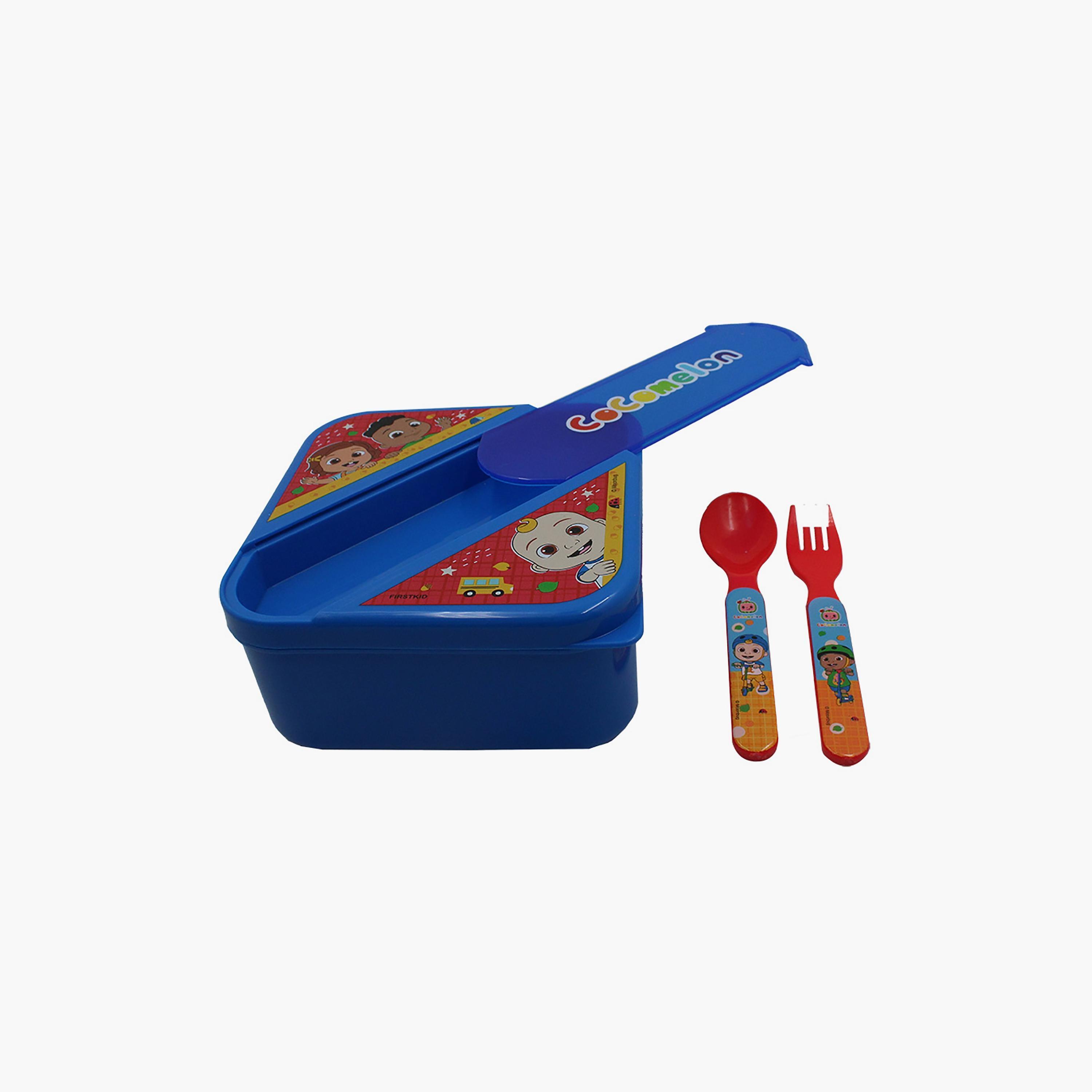 Cocomelon Printed Lunch Box with Cutlery Set - Blue-school-lunchessentials-lunchboxes-image-4