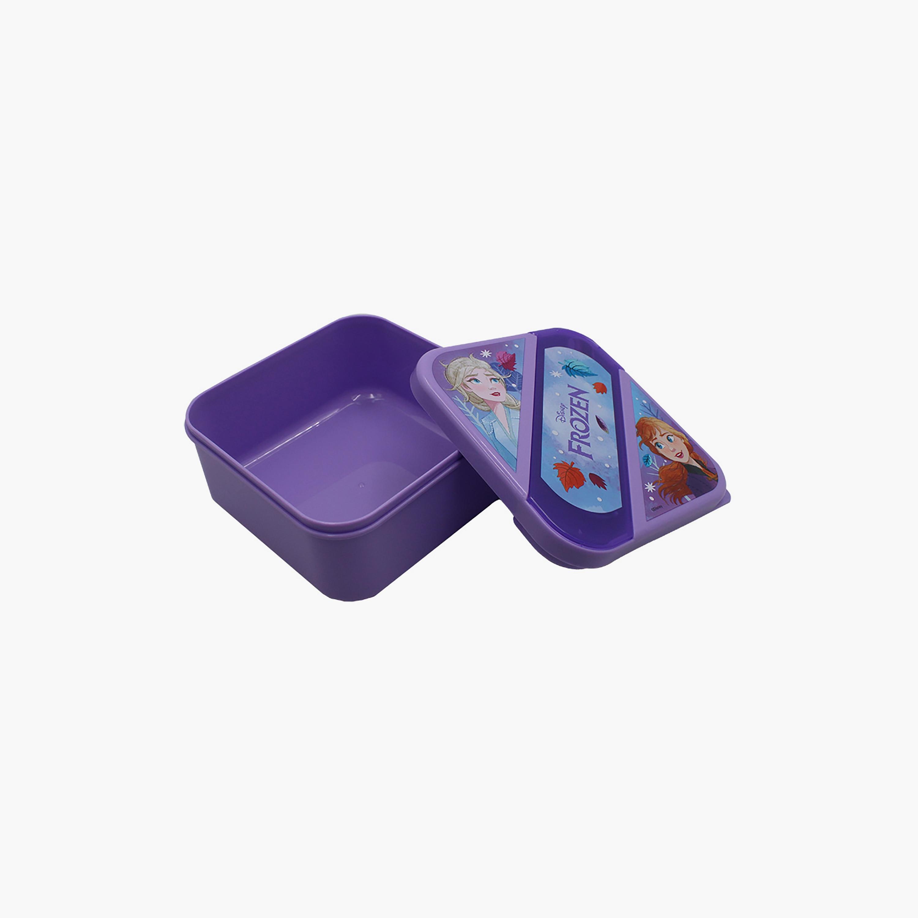 Disney Frozen Printed Lunch Box with Cutlery Set - Purple-school-lunchessentials-lunchboxes-image-3