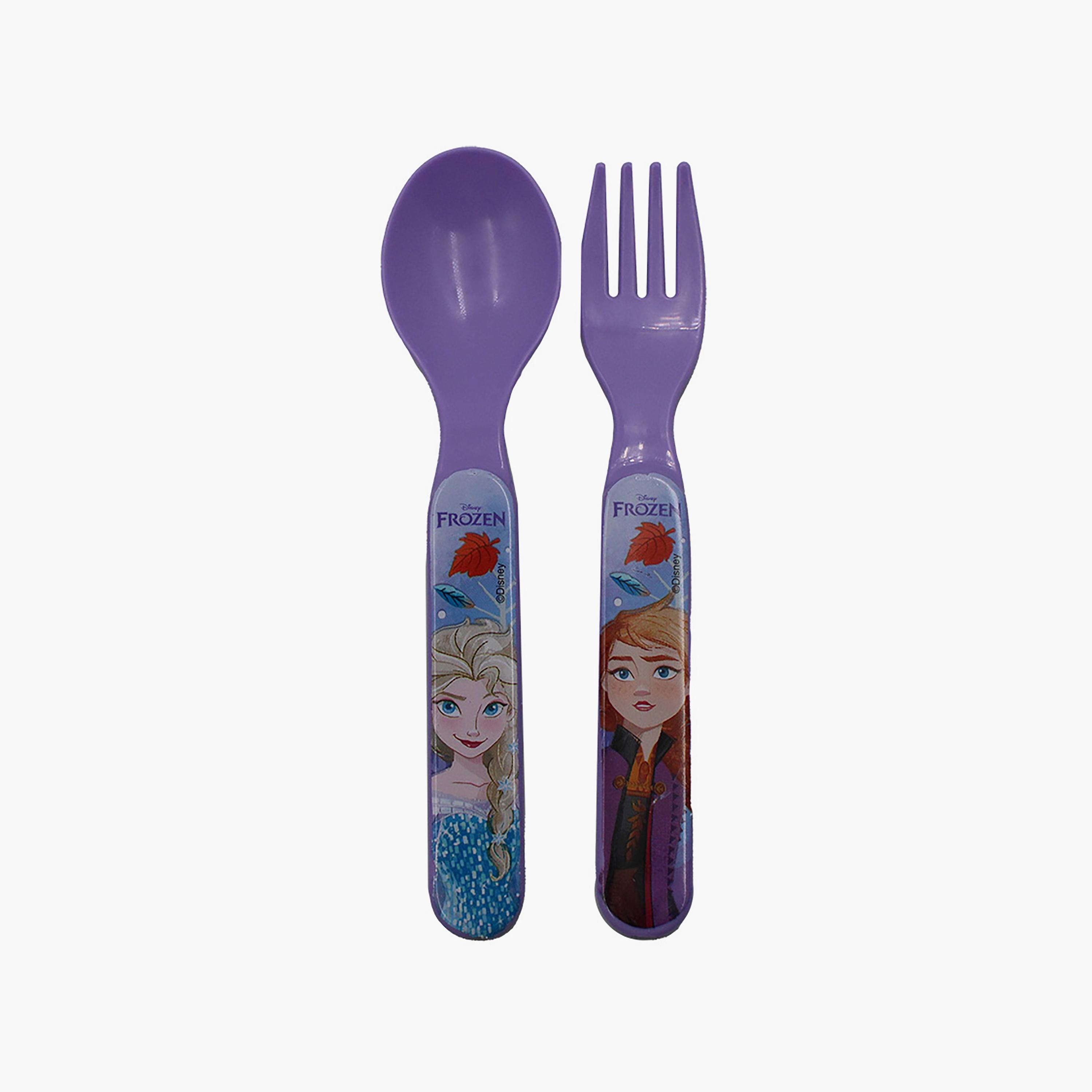 Disney Frozen Printed Lunch Box with Cutlery Set - Purple-school-lunchessentials-lunchboxes-image-5