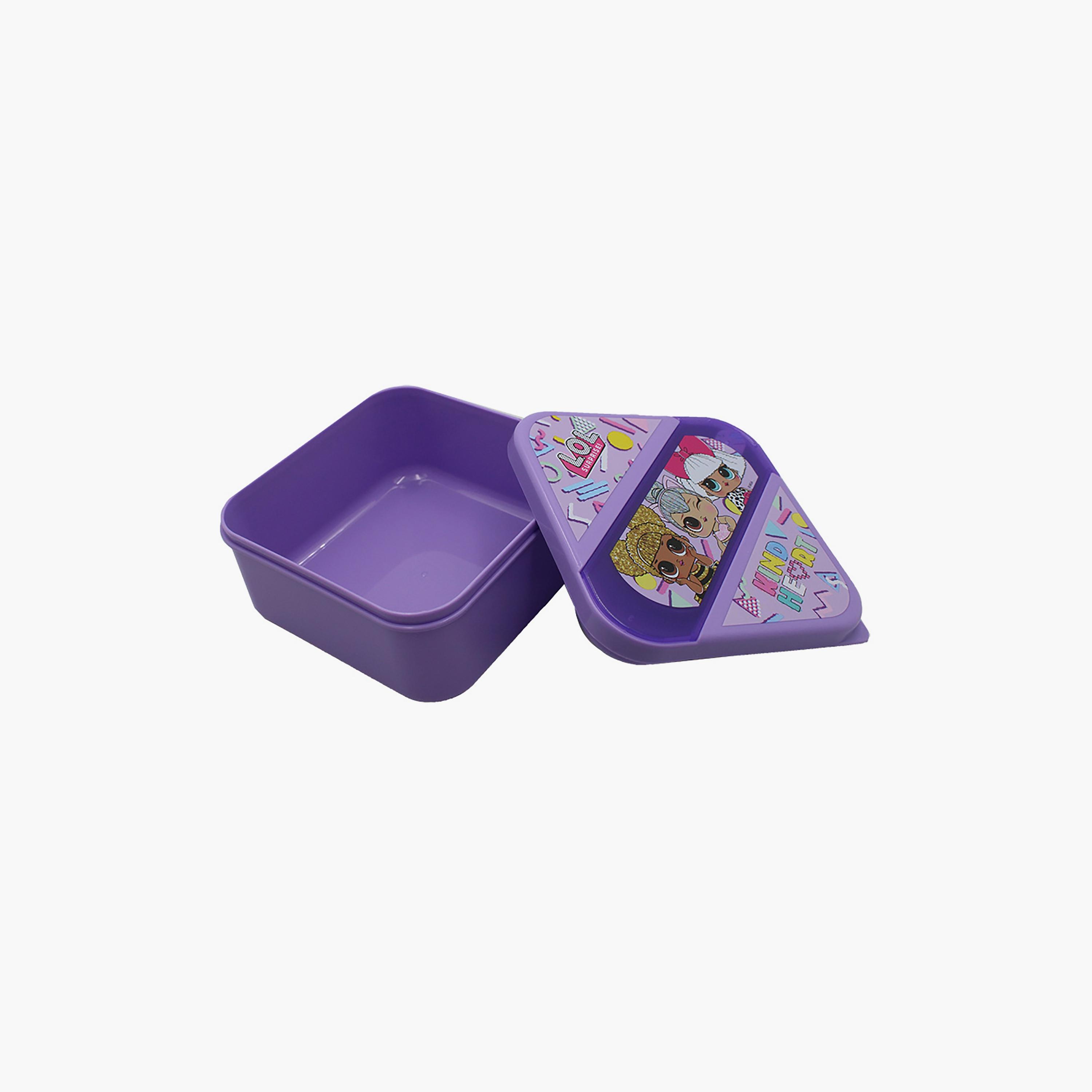 LOL Surprise Printed Lunch Box with Cutlery Set - Purple-school-lunchessentials-lunchboxes-image-3