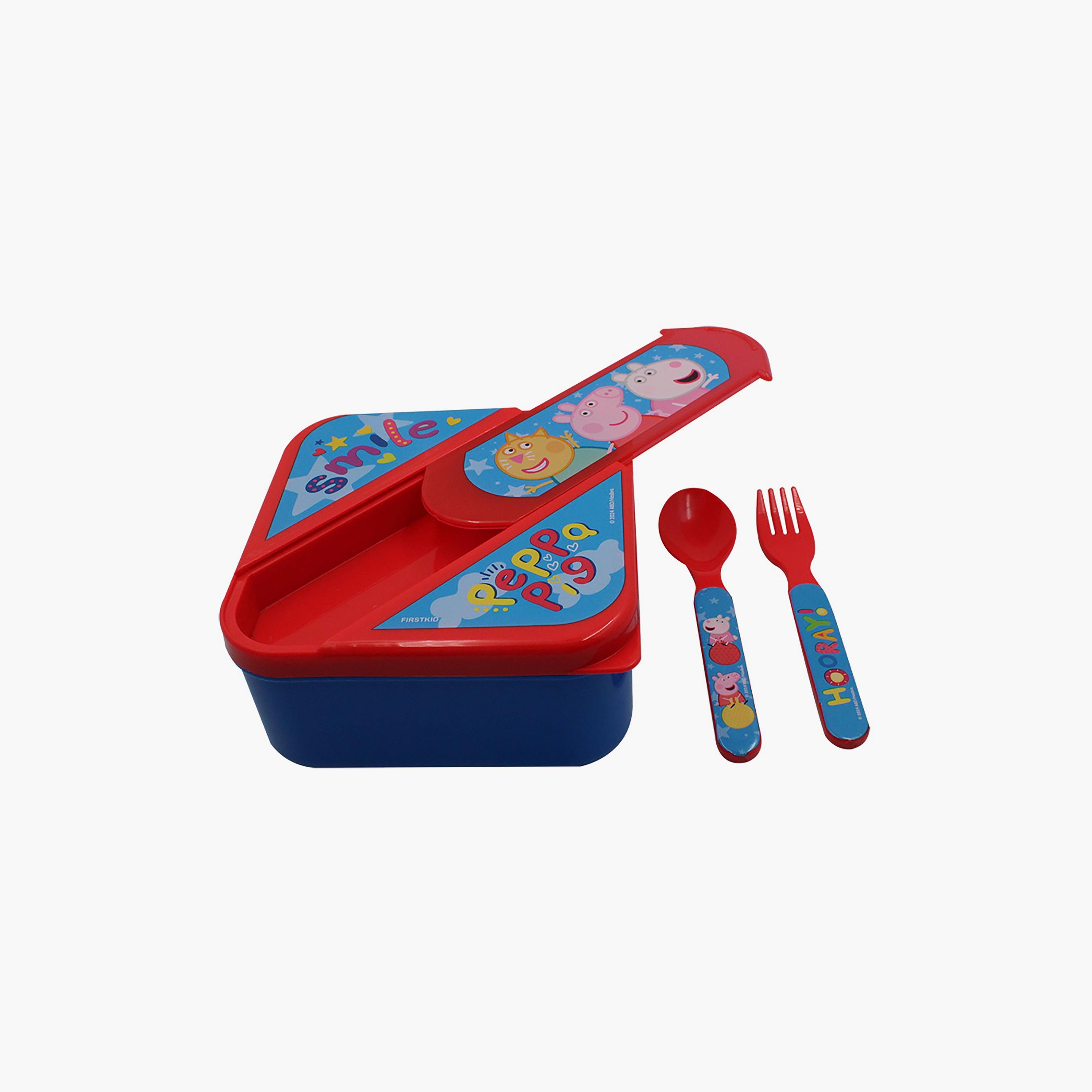 Peppa Pig Printed Lunch Box with Cutlery Set - Multicolour-school-lunchessentials-lunchboxes-image-4