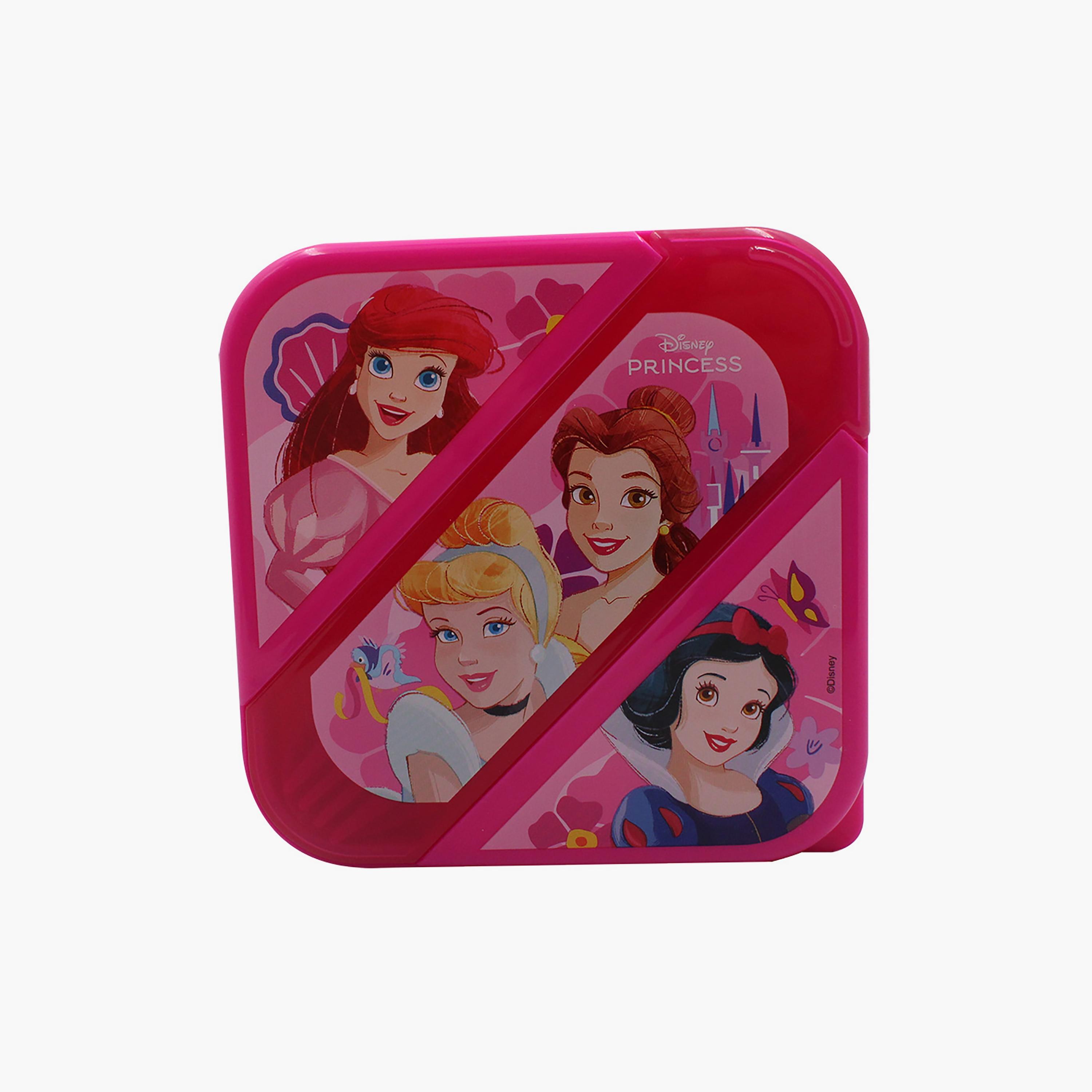 صندوق غداء مع مجموعة أدوات مائدة بطبعة أميرات ديزني - وردي-school-lunchessentials-lunchboxes-image-2