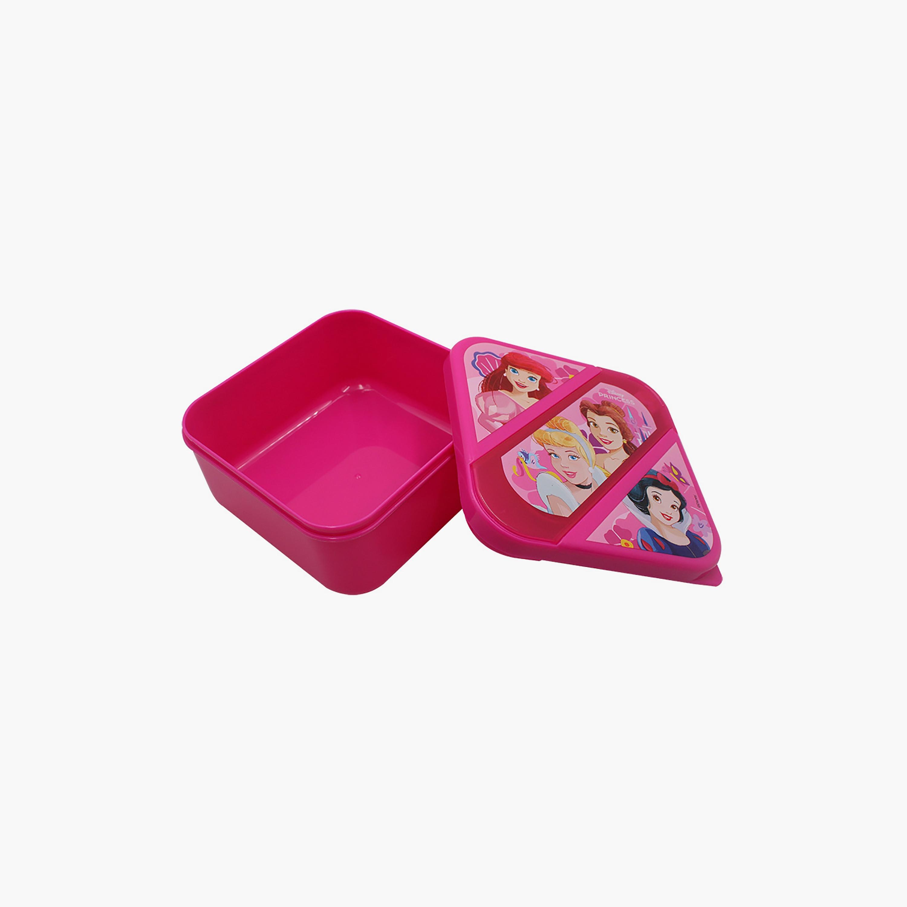 Disney Princess Printed Lunch Box with Cutlery Set - Pink-school-lunchessentials-lunchboxes-image-3