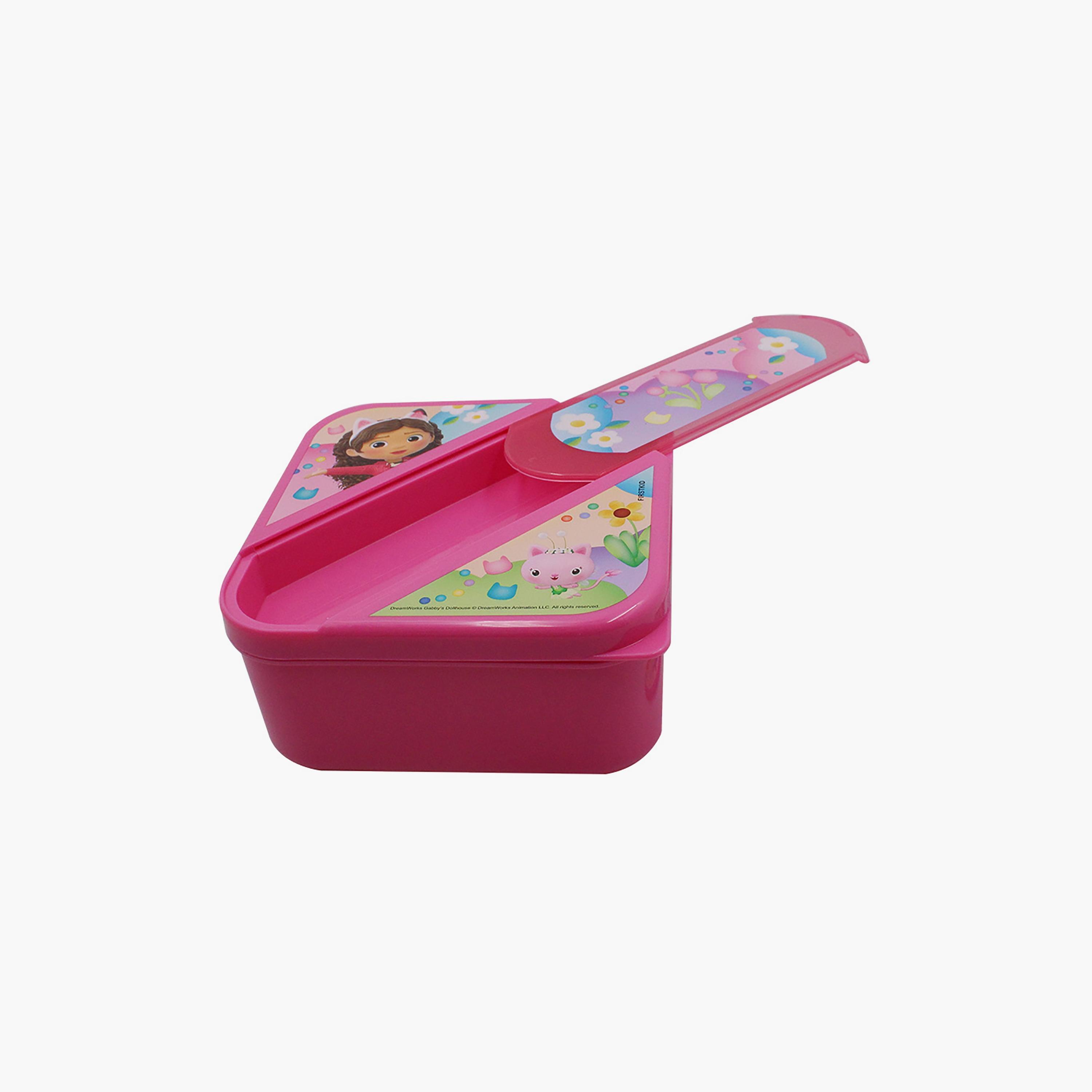 صندوق غداء مع مجموعة أدوات مائدة بطبعة جابيز دول هاوس - وردي-school-lunchessentials-lunchboxes-image-4